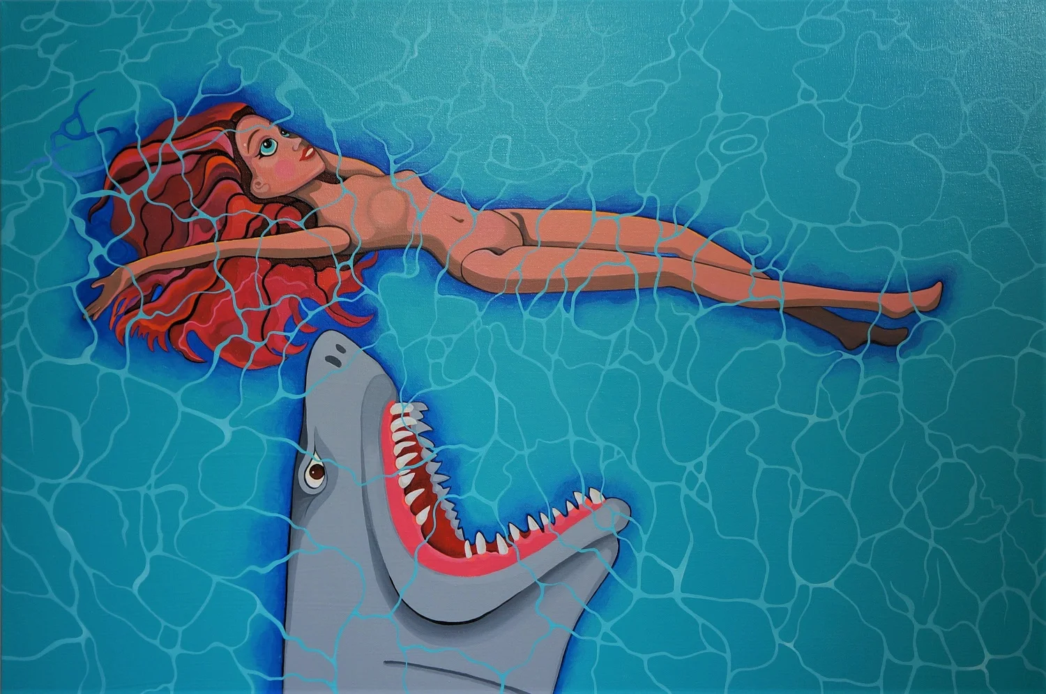 shark head puppet red head bbd painting July 5 '18.jpg