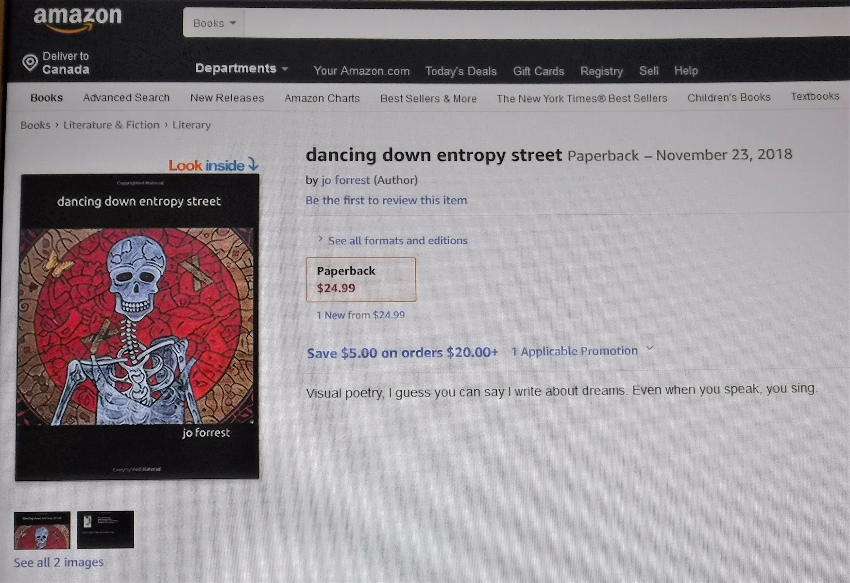 'dancing down entropy street' the book, now for sale on Amazon.