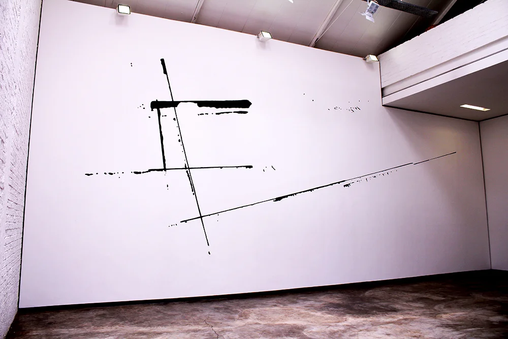 Departure , Acrylic paint mural, 5,7 x 11,9 m, curated by Nirox Projects , Maboneng, 2015.