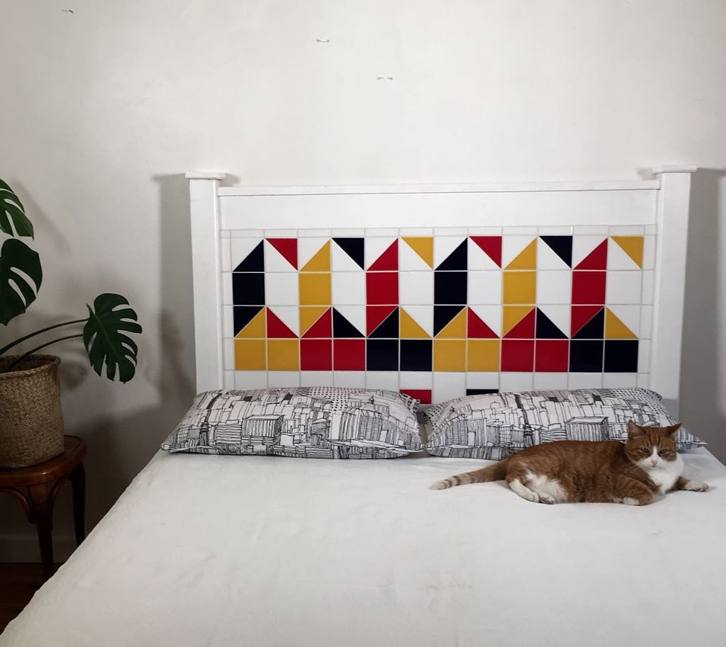 VISI June 2017 I designed a tiled headboard for VISI.