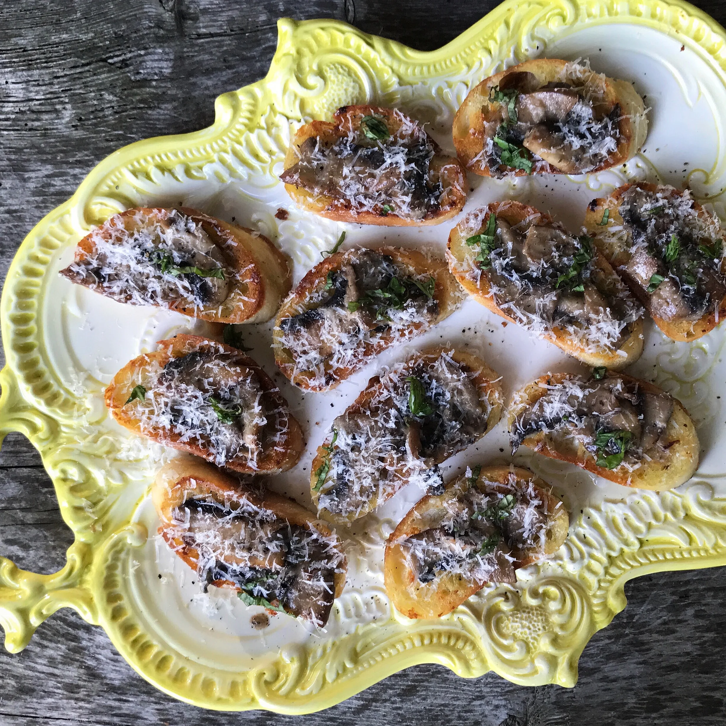 Magic Mushroom Crostini