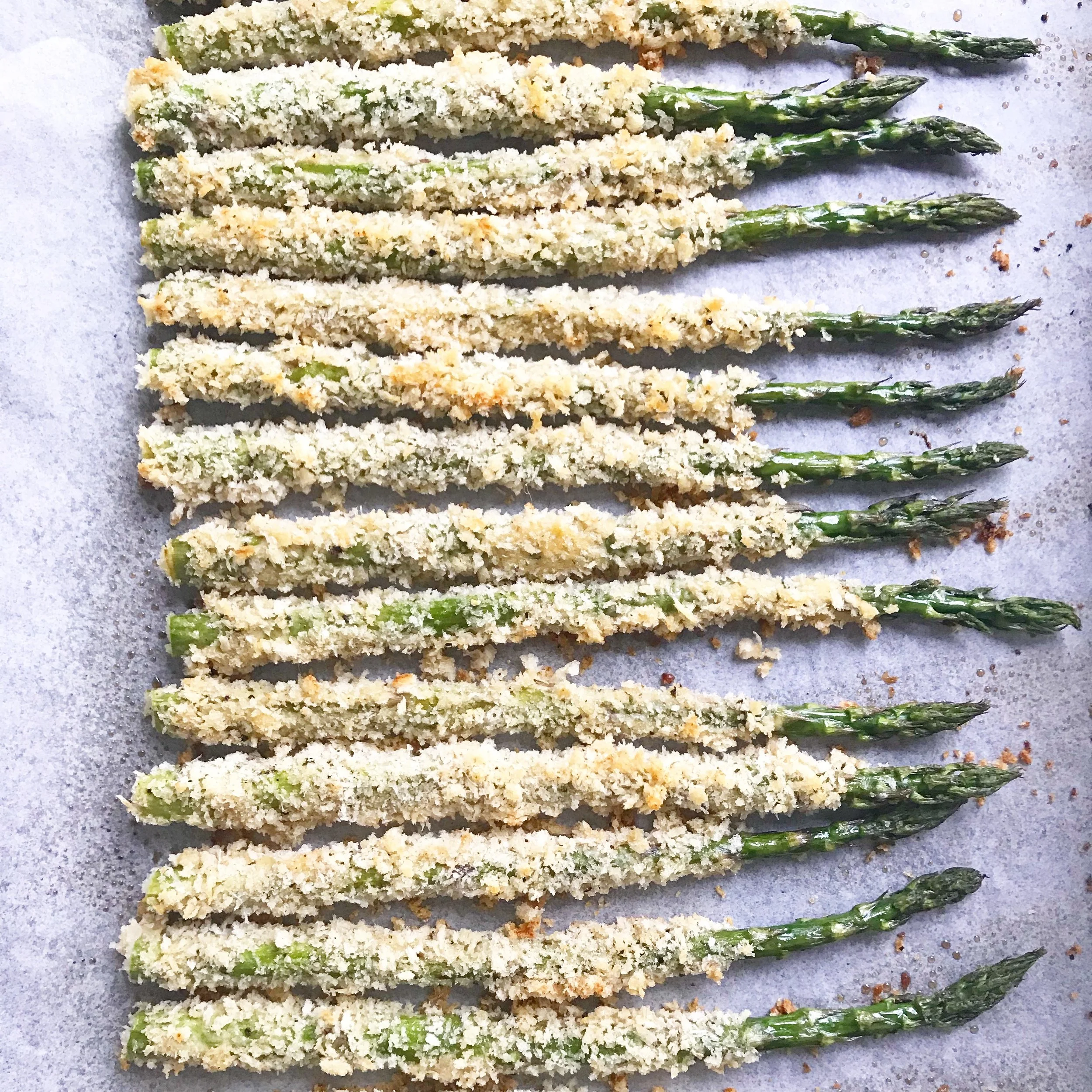 Panko and Parmesan Crusted Asparagus