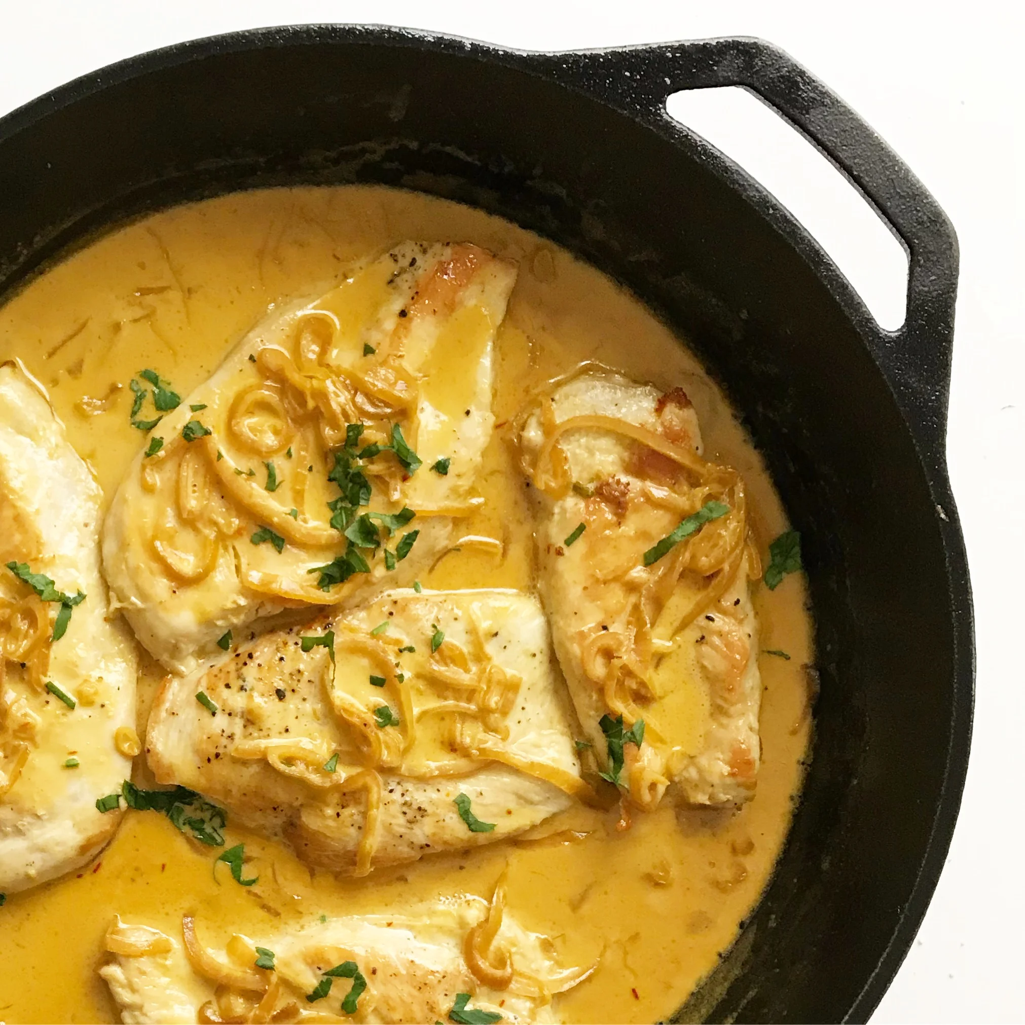 Chicken Scallopini with Saffron Lemon Cream Sauce