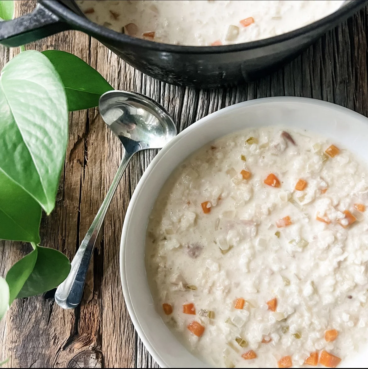 CREAMY CHICKEN SOUP WITH RICE