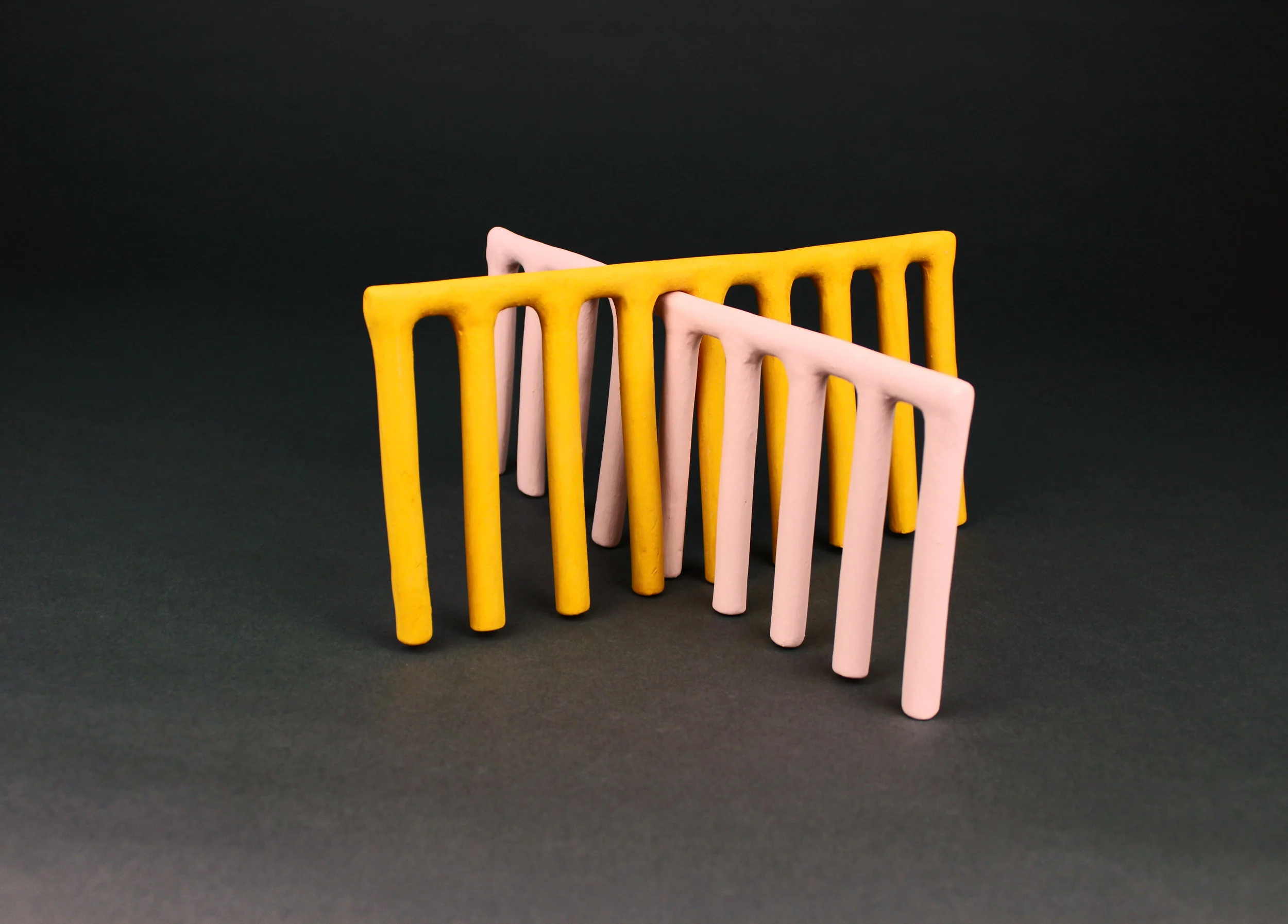 Artifact 005 , stoneware, underglaze, 4.5” x 9.5” x 9.5” Summer 2018