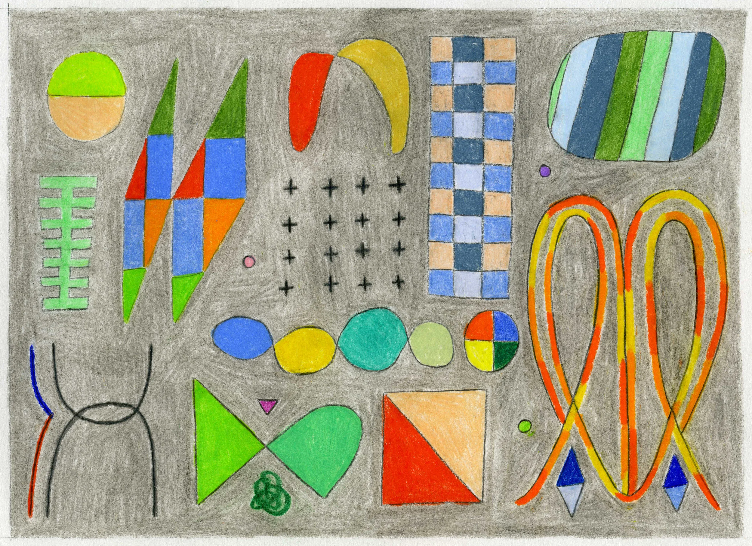 Print Pattern 5” x 6.875” colored pencil and graphite on 80lb drawing paper 2019