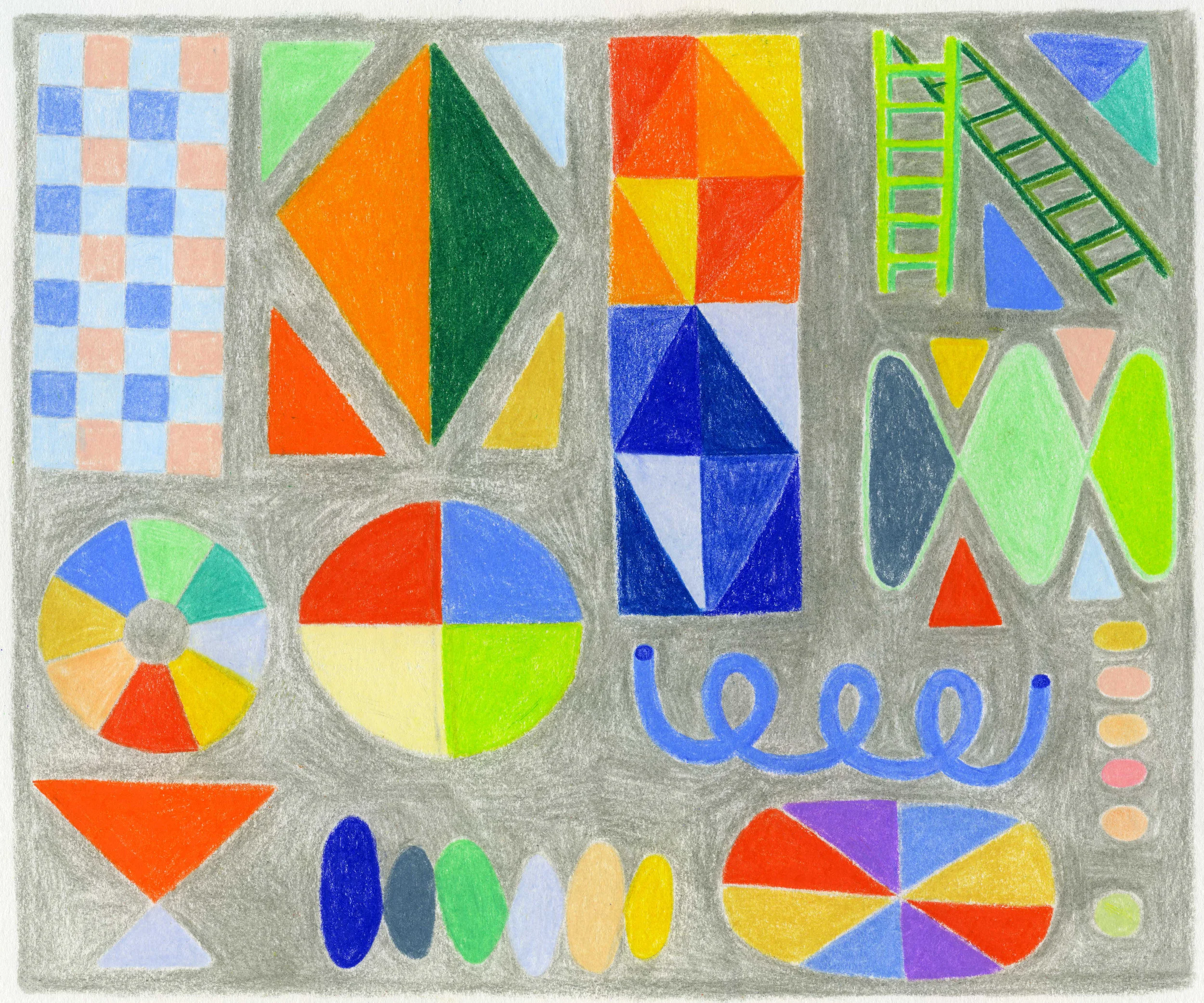 Color Wheel 6.625” x 8” colored pencil on 80lb drawing paper 2019