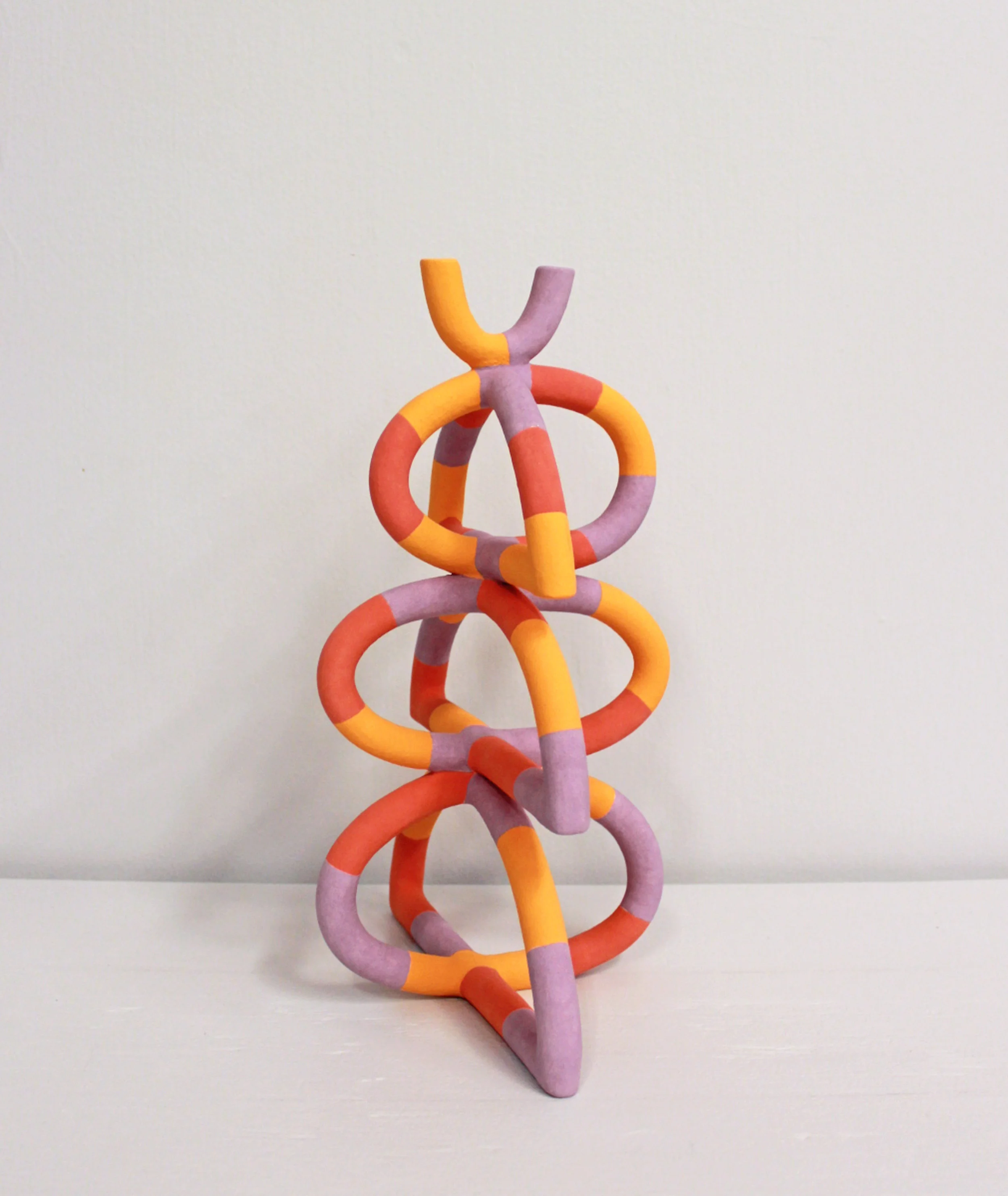 Tiered Artifact stoneware, underglaze 12” x 8” x 6” 2019