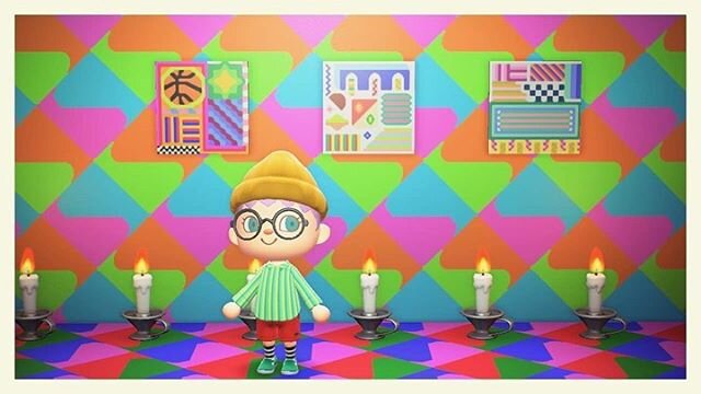 Today&rsquo;s animal crossing gallery wall, I&rsquo;m really enjoying the design program within the game, it reminds me of kid pix, anyone else spend countless hours on kid pix? I&rsquo;m using the design program like a digital sketchbook. I started 
