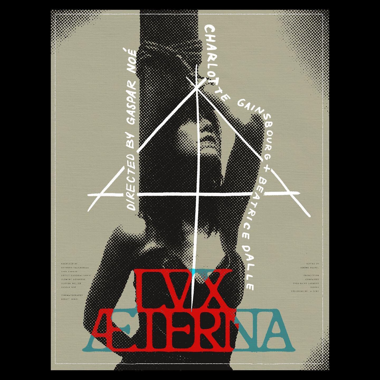 another one!

 #luxaeterna #gasparnoe #film #movieposter #charlottegainsbourg #posterdesign