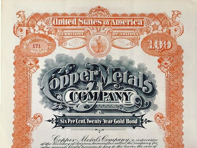 Had some serious treasures arrive in the mail yesterday! Thanks to Jeff Daily and his awesome online store Old West History Store I was able to pick up these amazing stocks and bonds from old railroad and mining companies. Such beauties with loads of