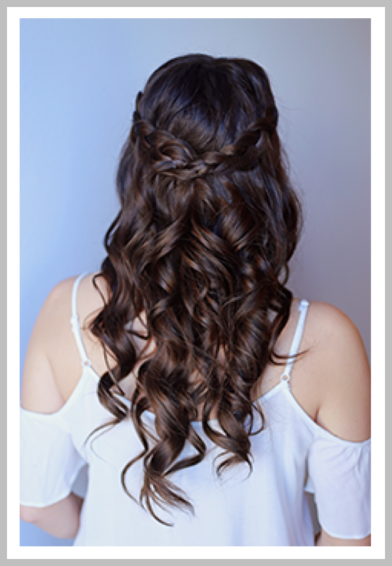BEACHY BELLE: Shampoo & blow dry with braids or half up style . Check out @vanitybelles on Instagram for our latest looks!
