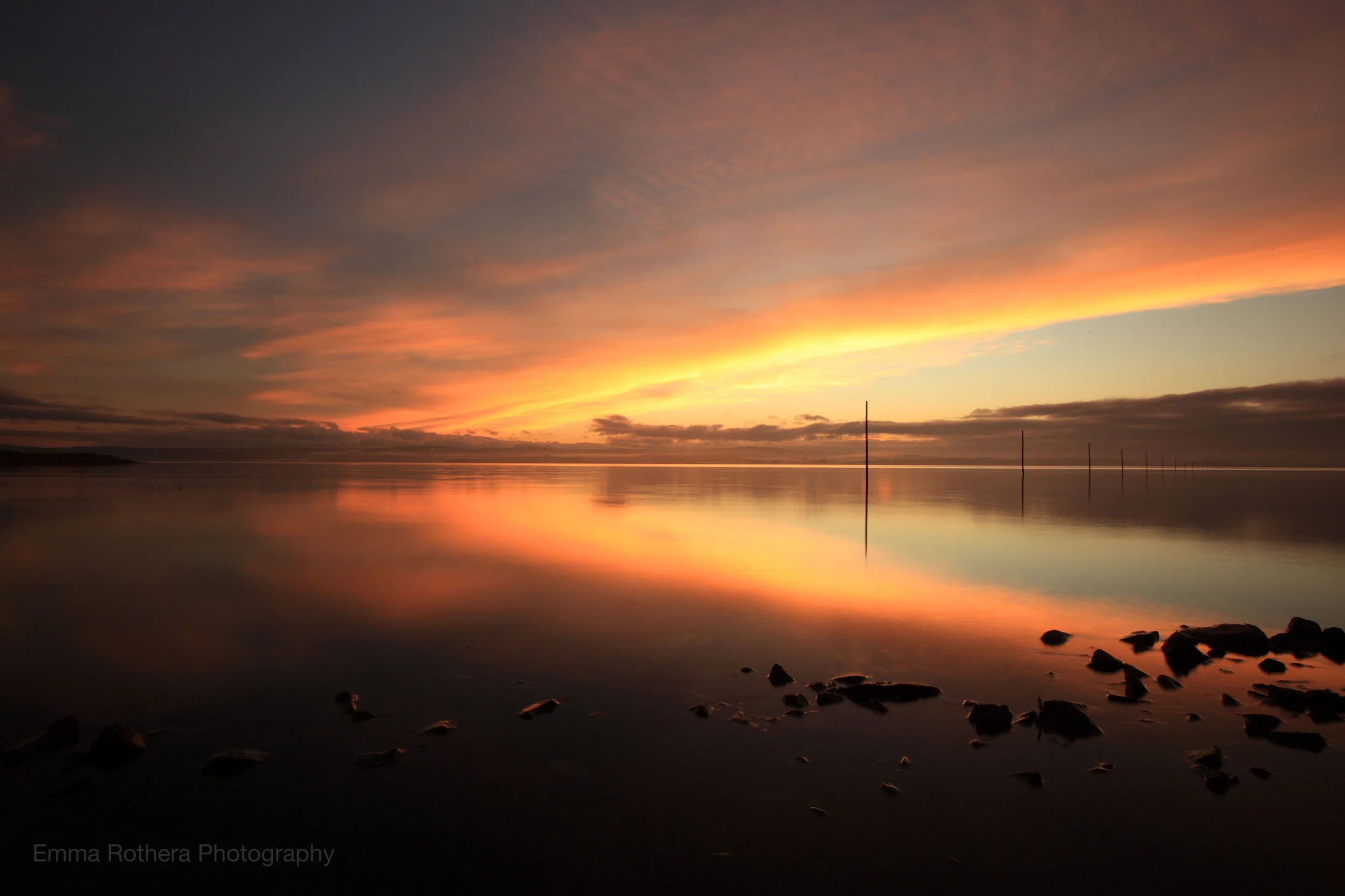 The Pilgrims Way 'The close of day' Autumn Sunset, Holy Island, Northumberland