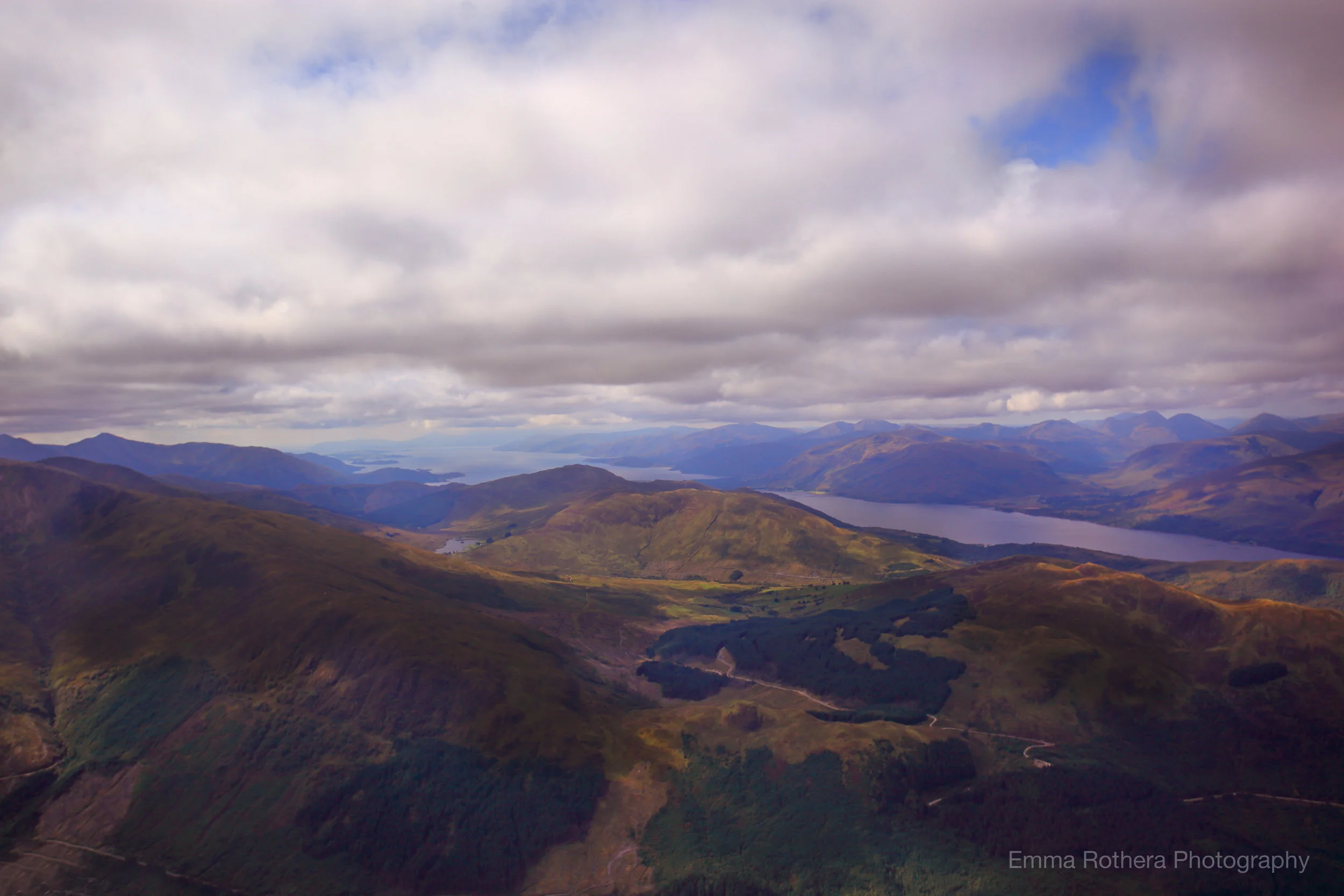 View from Ben Nevis, Fort William, Scottish Highlands, Scotland