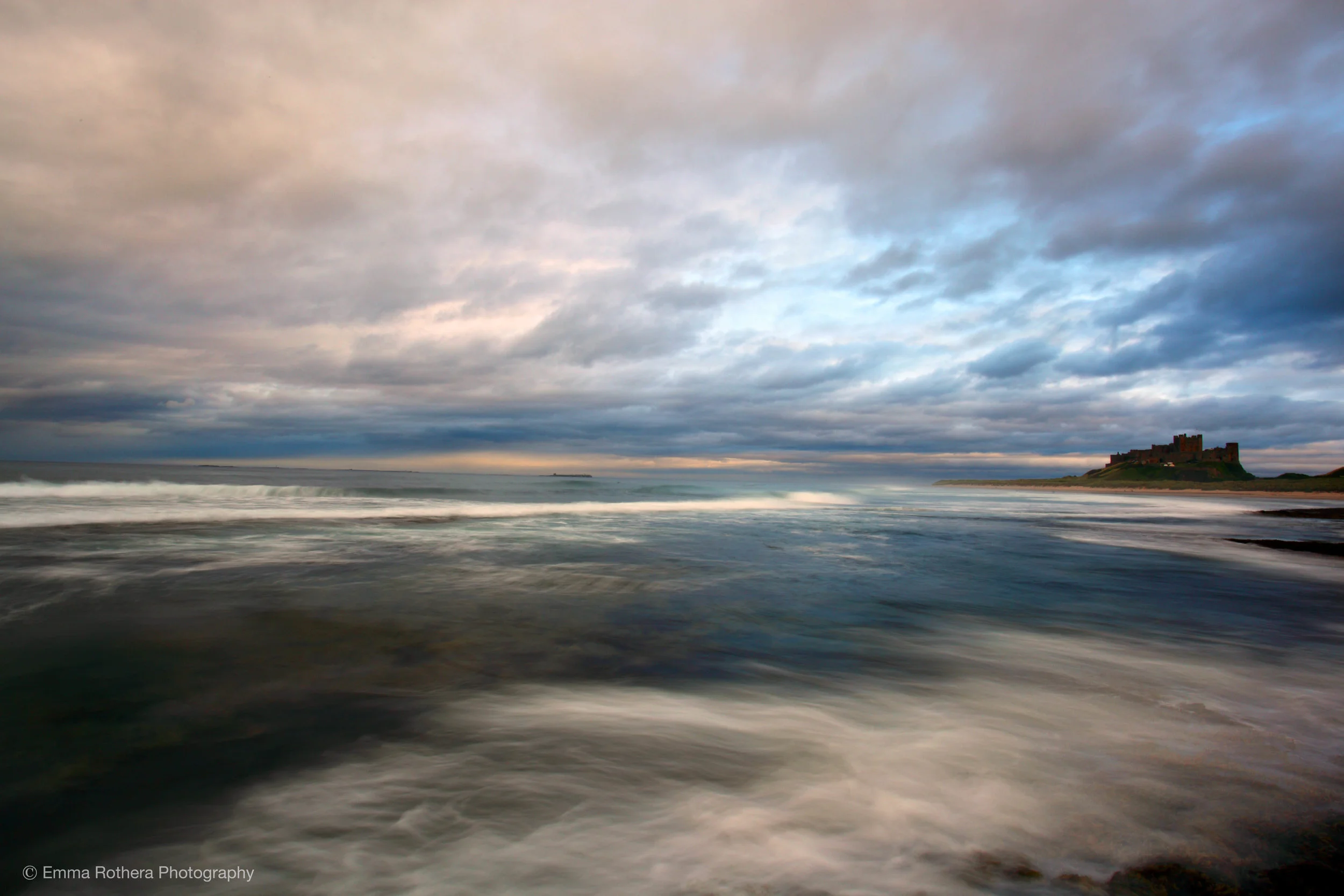 Bamburgh Castle Long Exposure Seascape