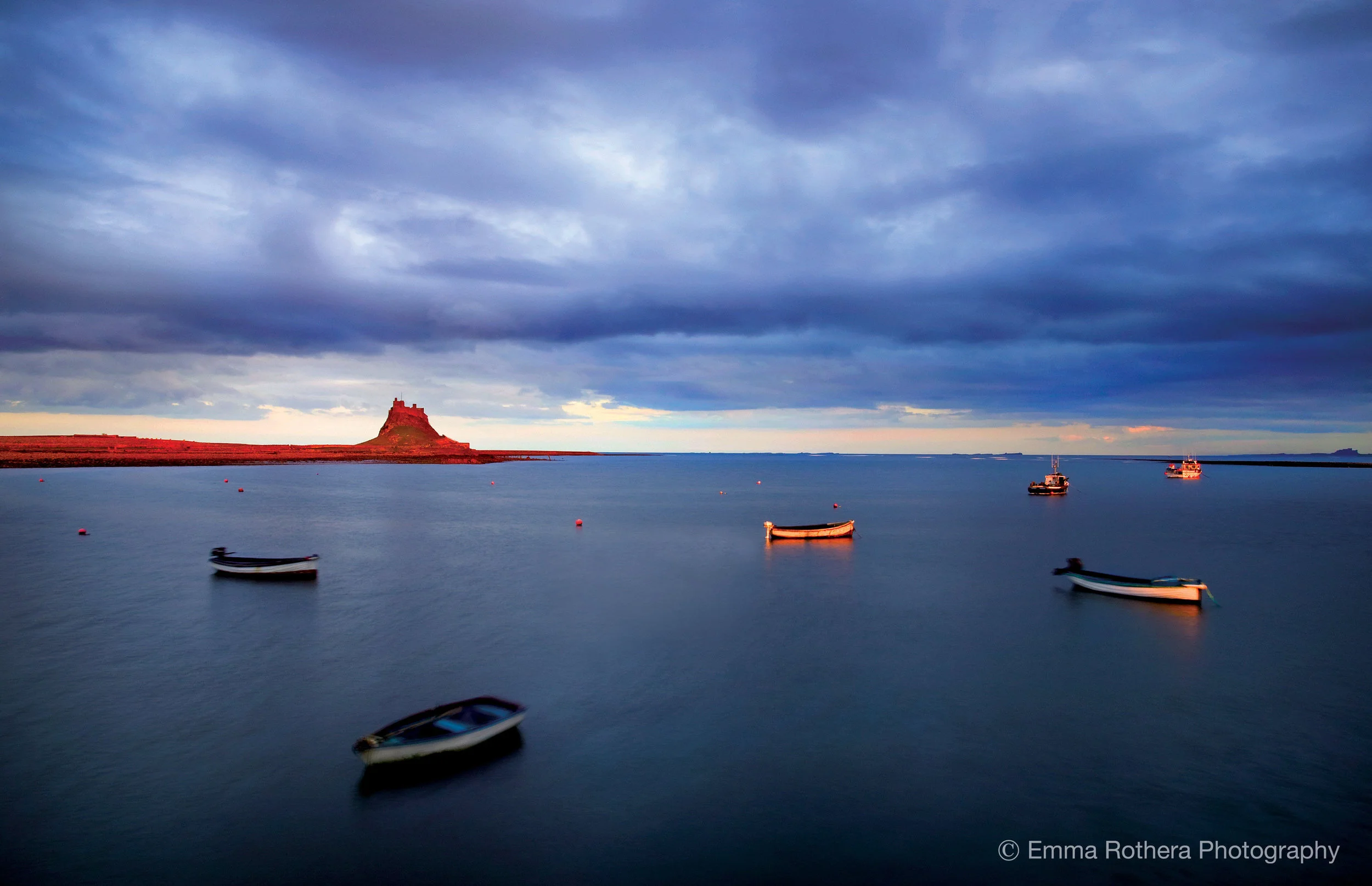 Lindisfarne Castle over Water, Holy Island, Northumberland