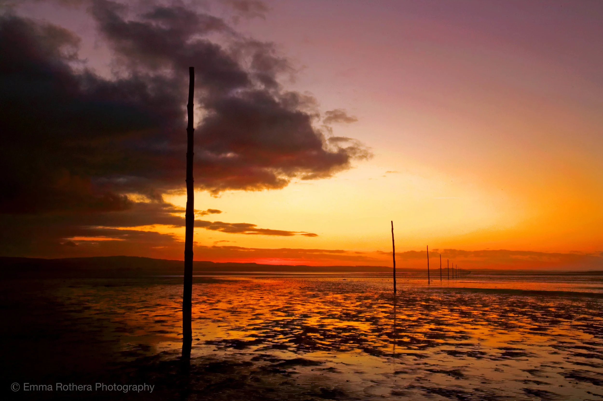 Pilgrims Way Autumn Sunset, Holy Island, Northumberland