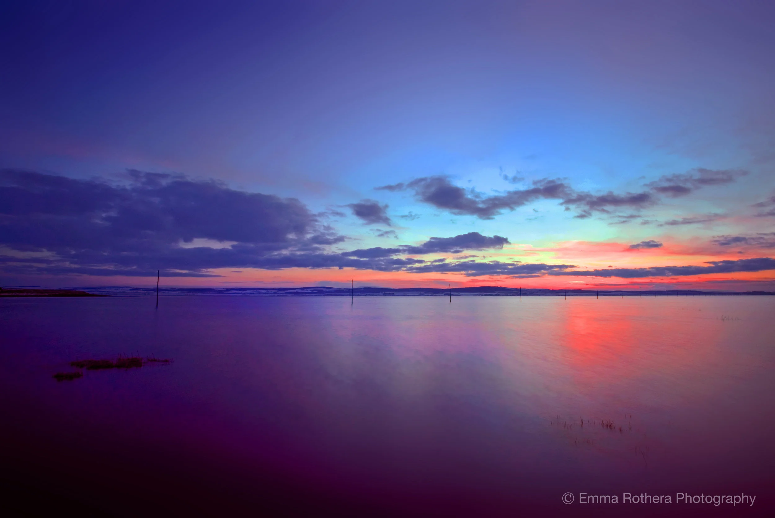 Lindisfarne Causeway Seascape at High Tide, Holy Island, Northumberland