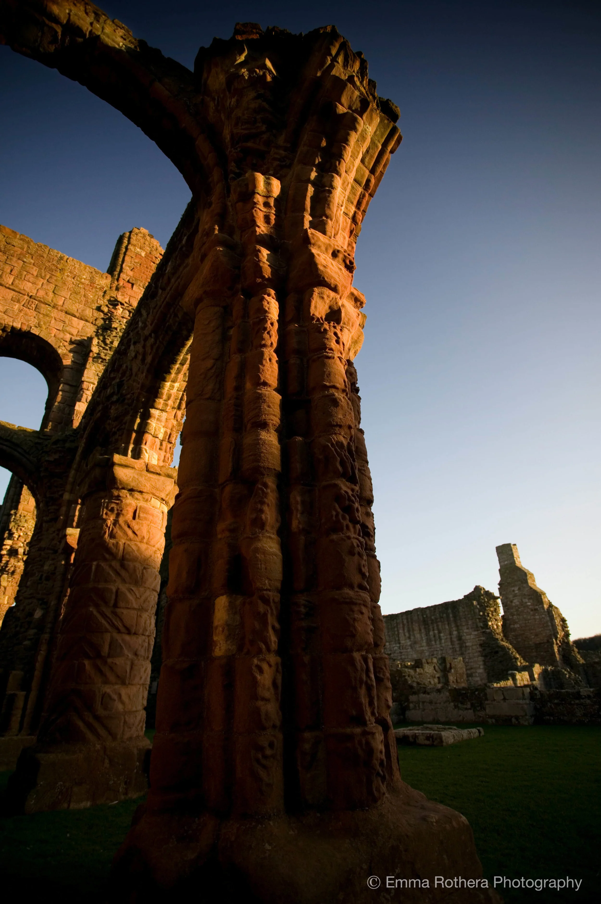 Lindisfarne Priory Pillar, Lindisfarne, Northumberland