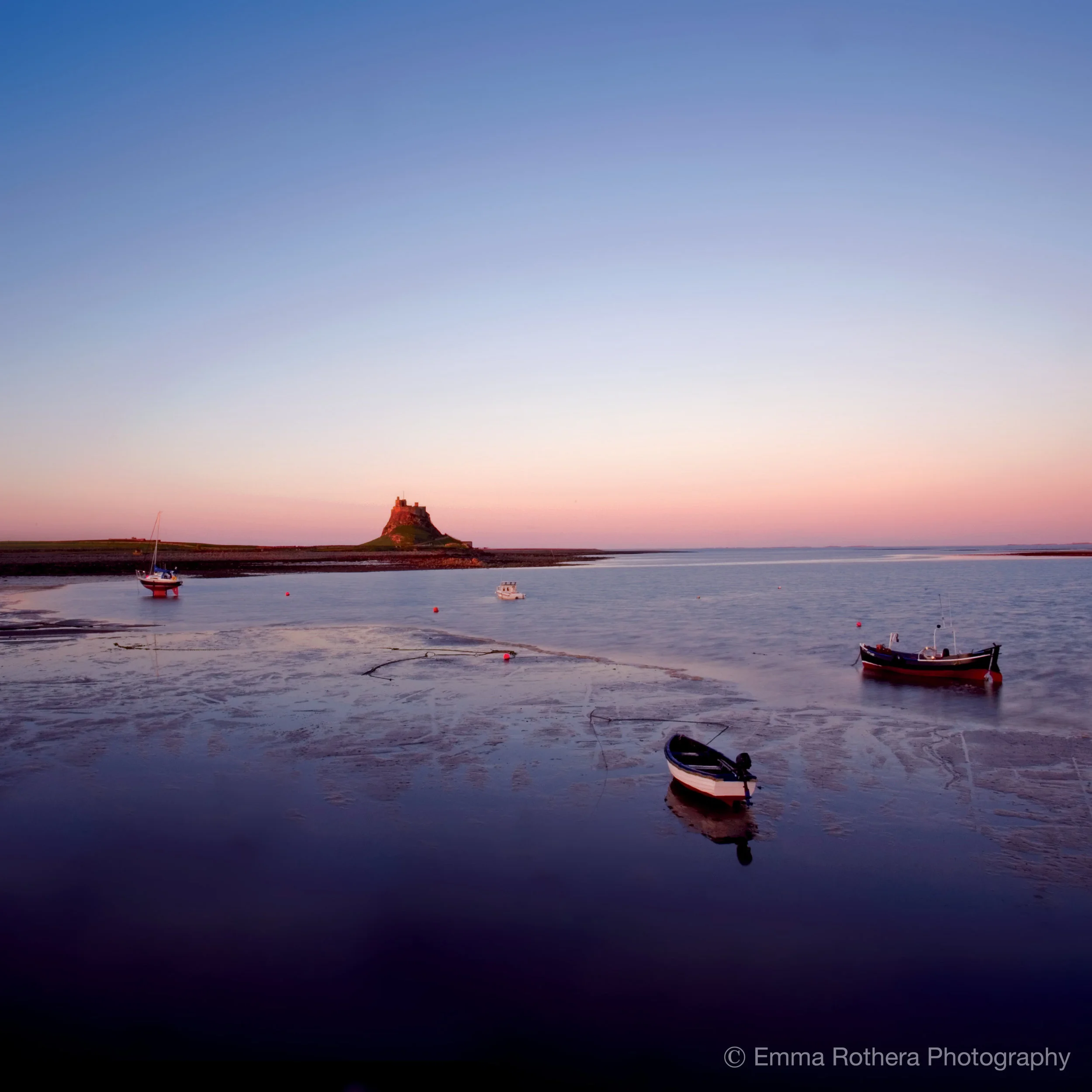 Lindisfarne Castle Golden Hour Ouse, Holy Island, Northumberland