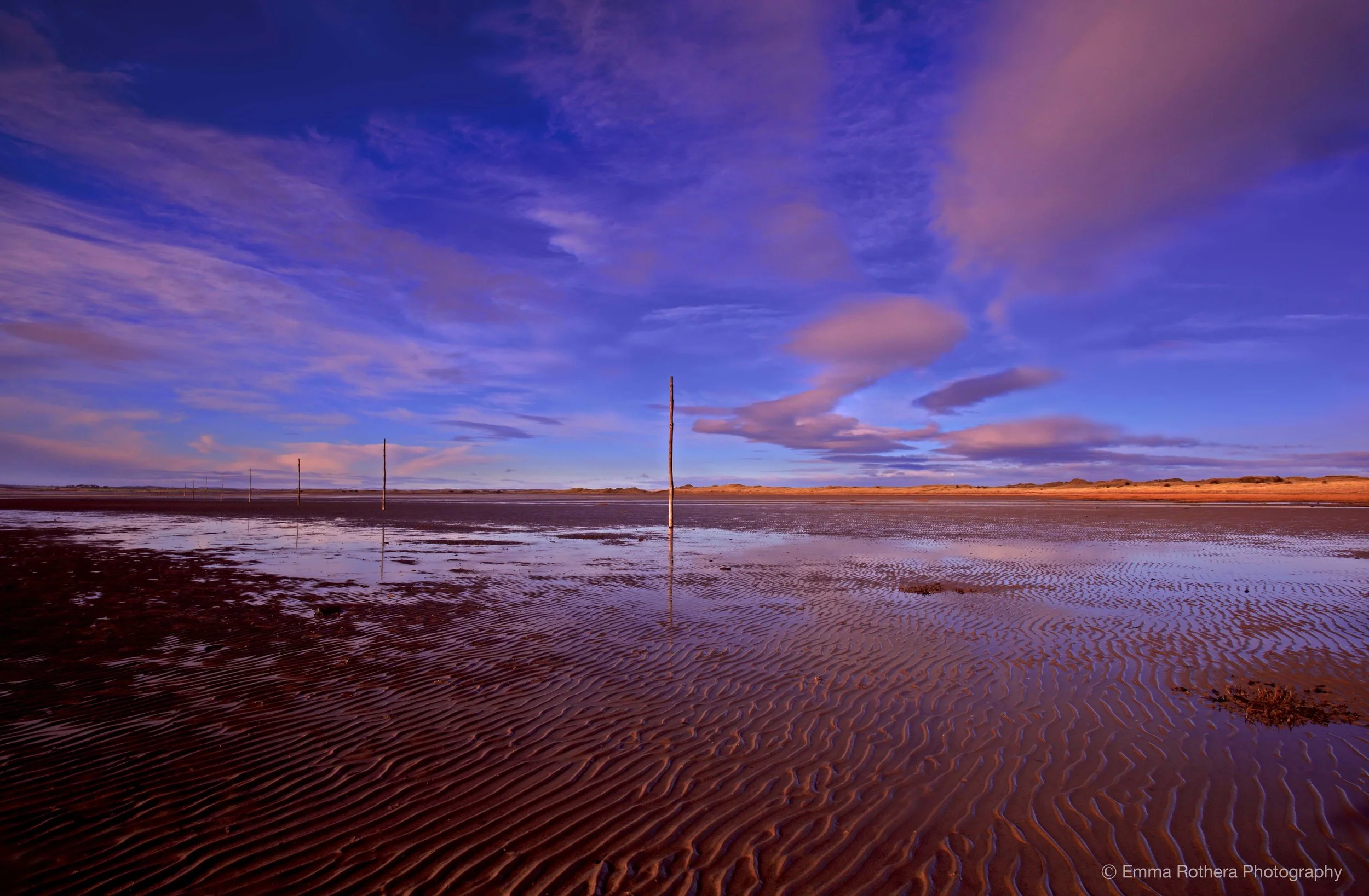 Pilgrims Way, Golden Hour at Low Tide, Holy Island, Lindisfarne