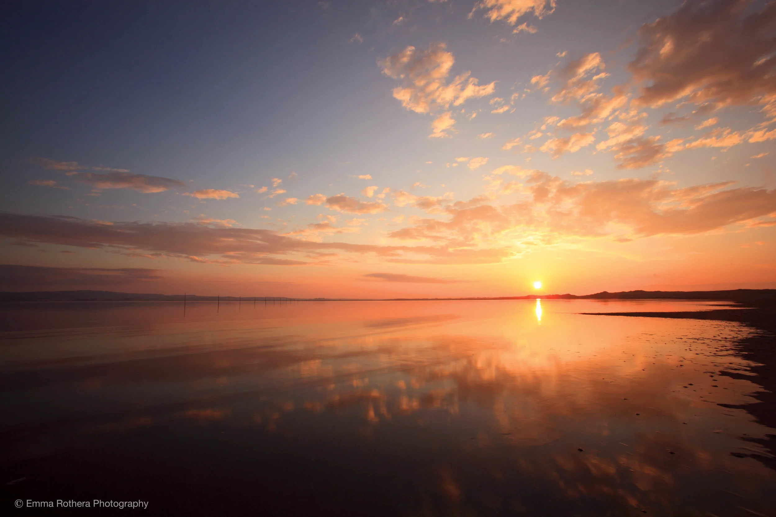 Holy Island Causeway High Water Sunset, Holy Island, Northumberland
