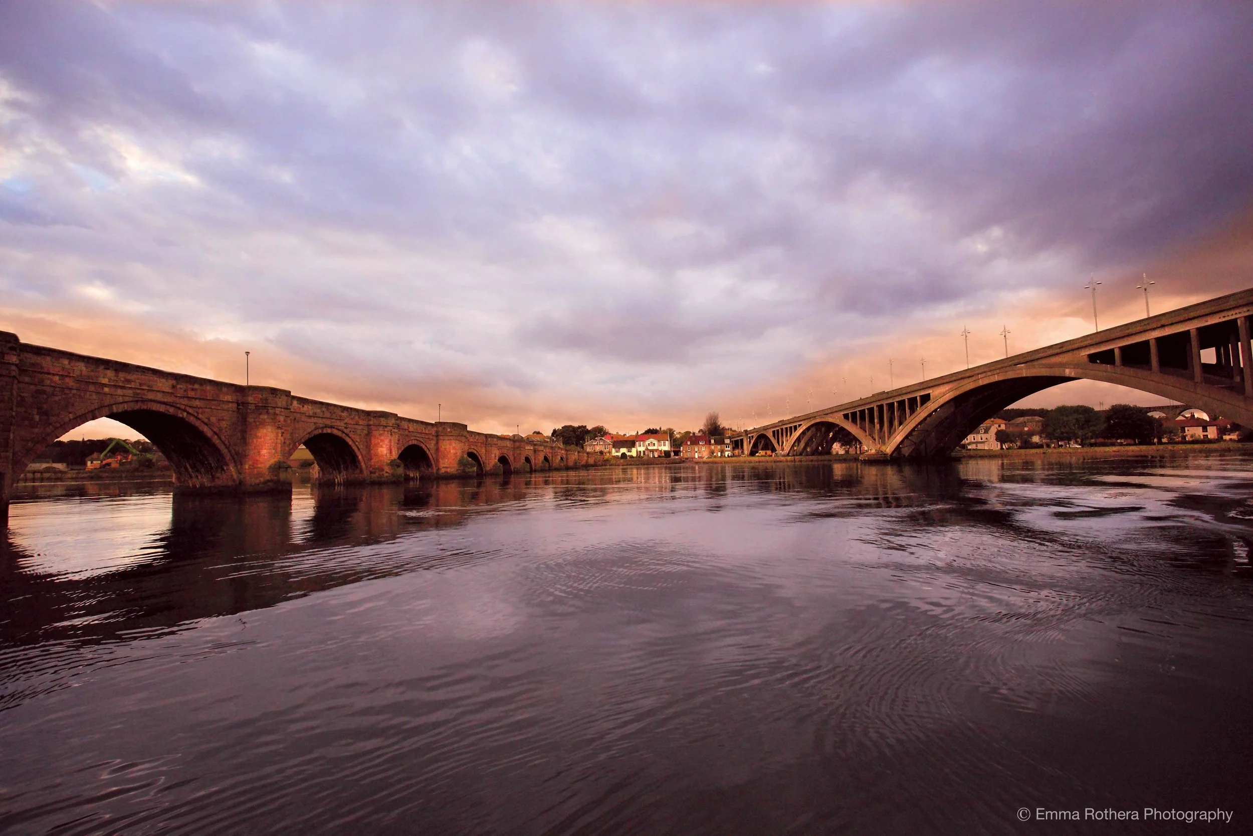 Autumn Berwick Bridges, Berwick-Upon-Tweed, Northumberland