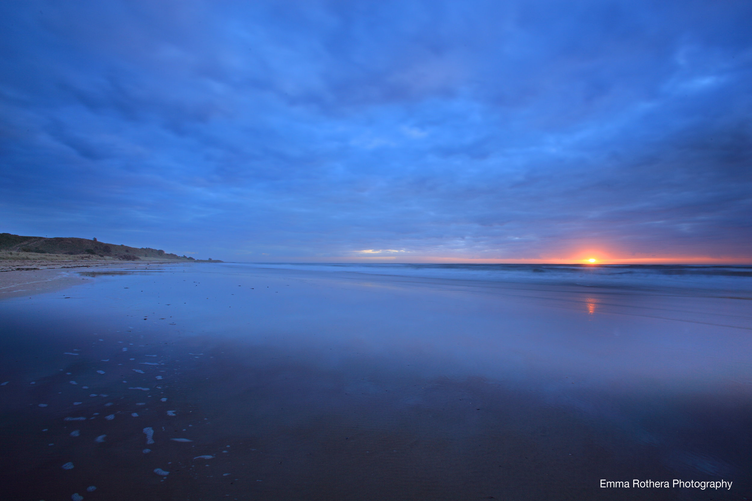 Alnmouth Sunrise at High Tide, The Northumberland Coast, Northumberland