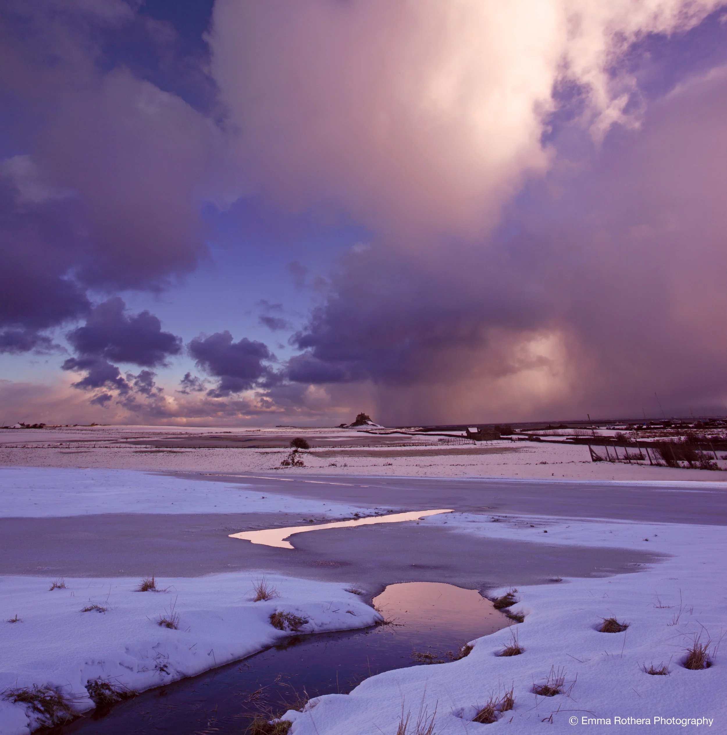 Winter Wonderland, Lindisfarne Castle View, Holy Island, Northumberland