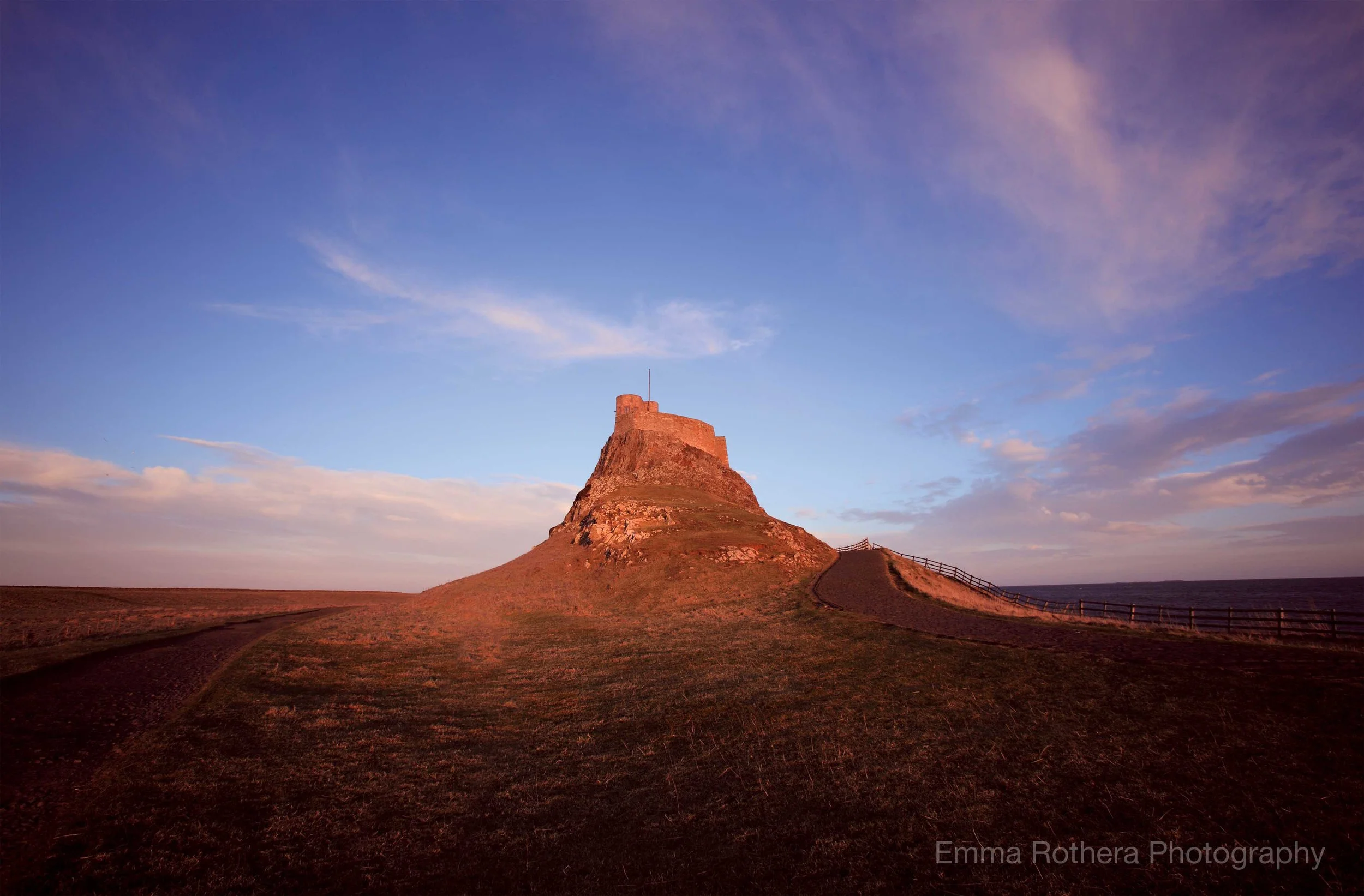 Lindisfarne Castle, Golden Hour Light, Holy Island, Northumberland