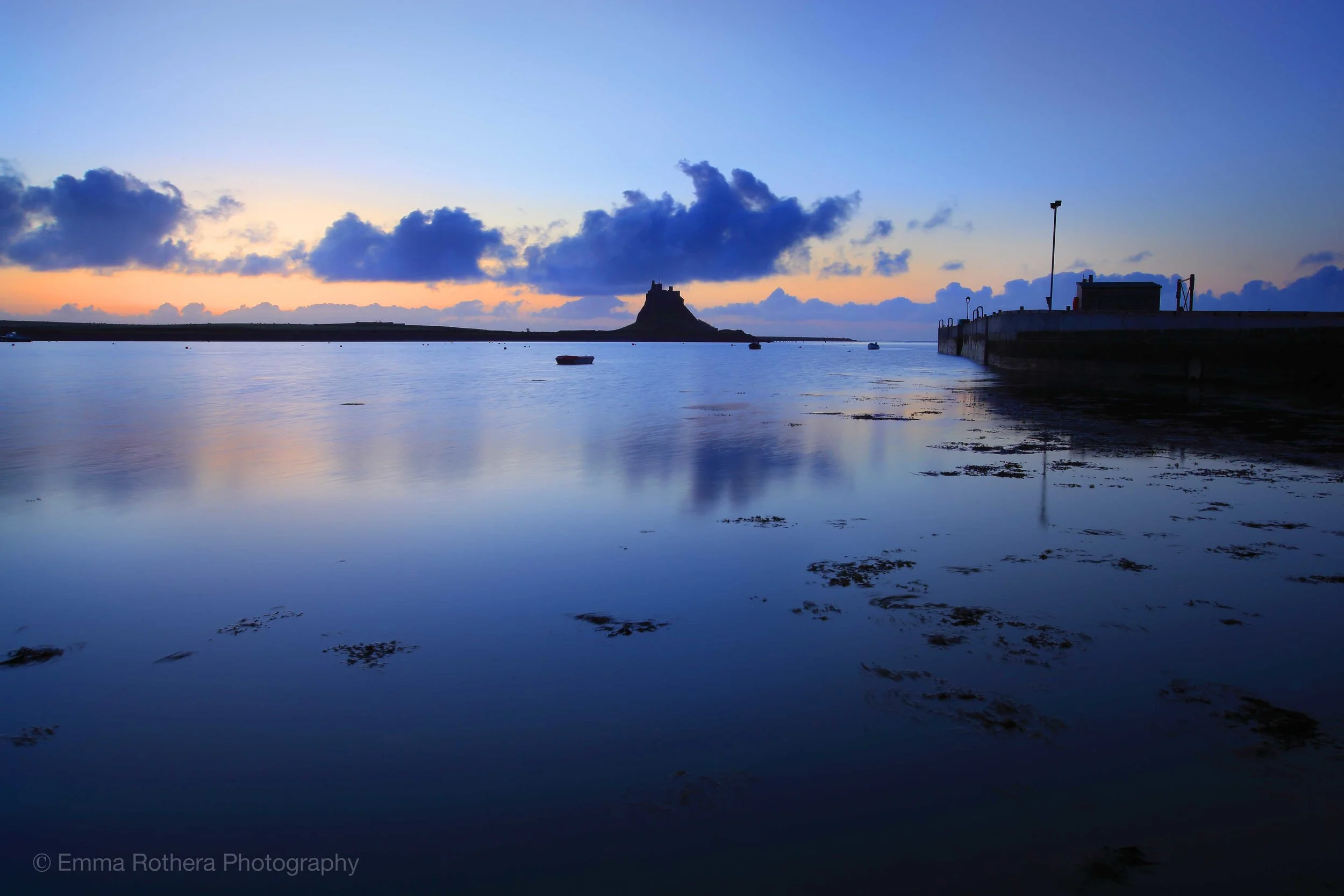 Lindisfarne Castle Blue Hour Morning Light, Holy Island, Northumberland