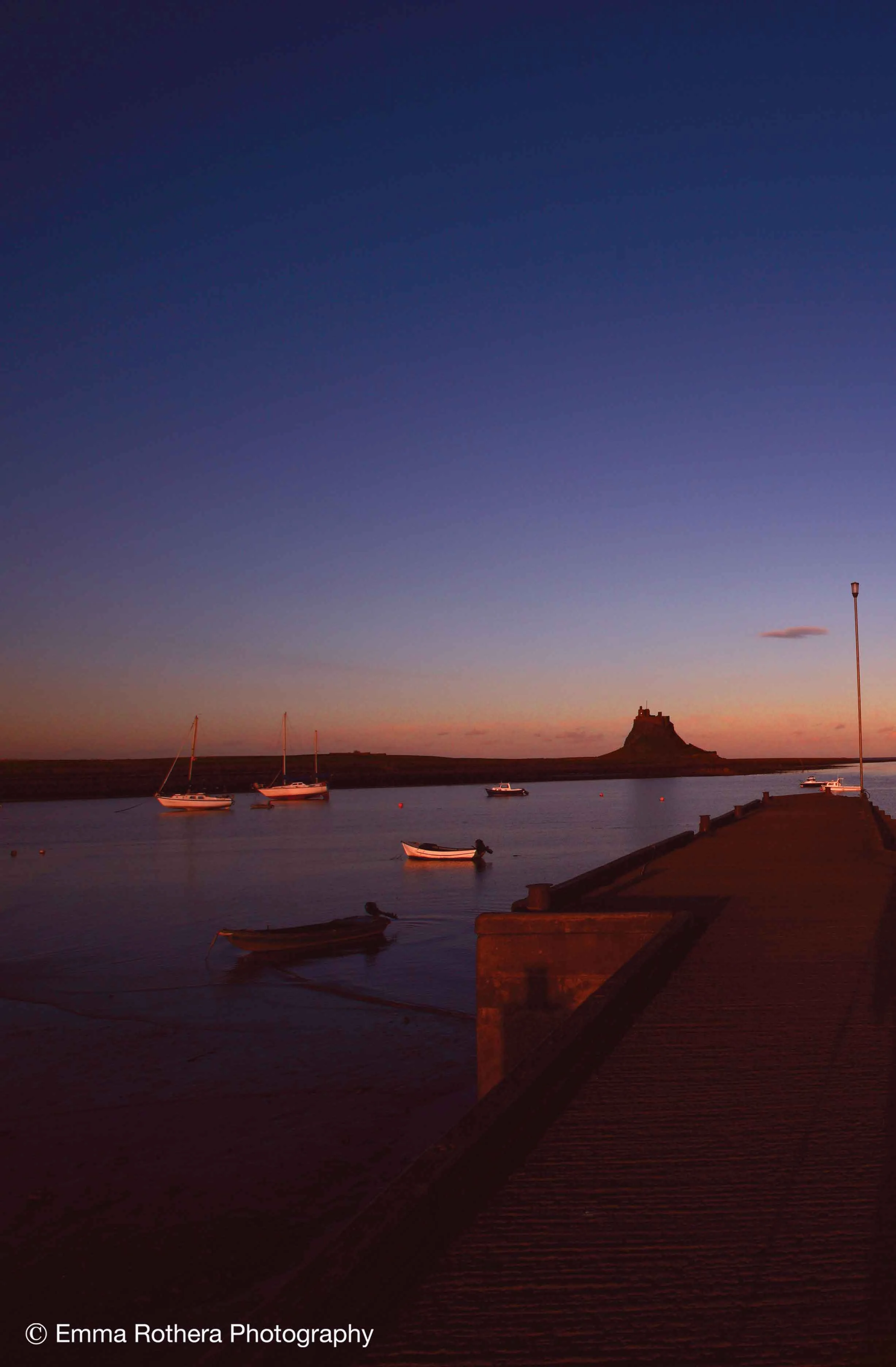 Lindisfarne Castle & Harbour Dusk, Holy Island
