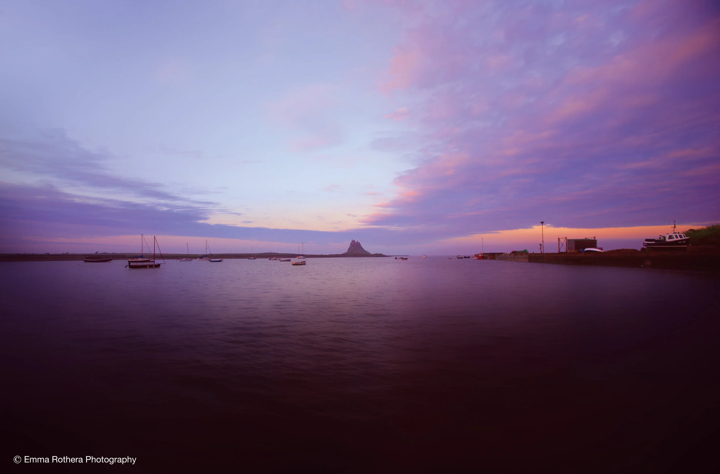 Lindisfarne Castle late Spring Sunset
