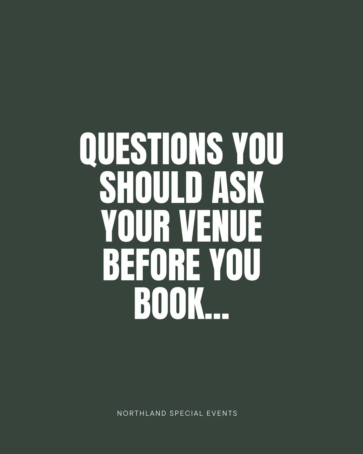 Booking a Venue?
Before you book, make sure you&rsquo;re asking the right questions. We pulled together our top 5 must-asks to help you get started!

 #eventplanner #eventplanning #minnesotaeventplanner #dulutheventplanner #lakesuperioreventplanner #