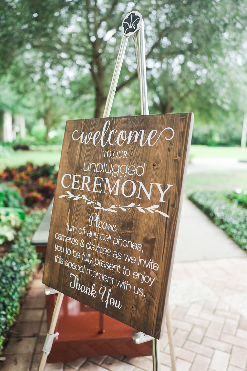wedding flowers and welcome sign