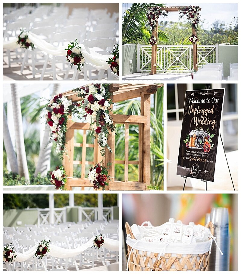 wedding florals and arch