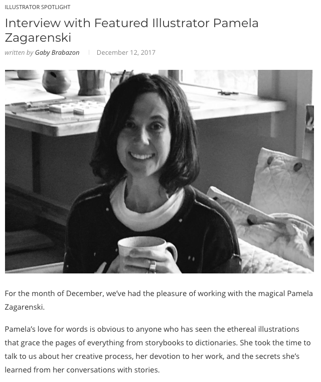 Full interview this interesting illustrator is here .
