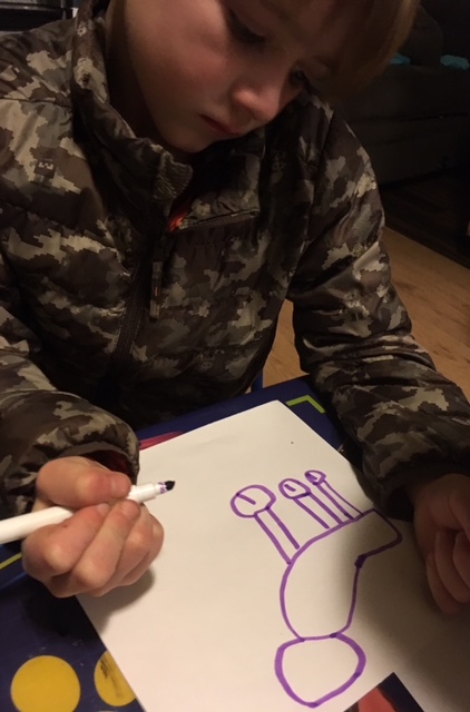 Davis at work. Now, I ask you, could YOU draw a purple cow from memory?