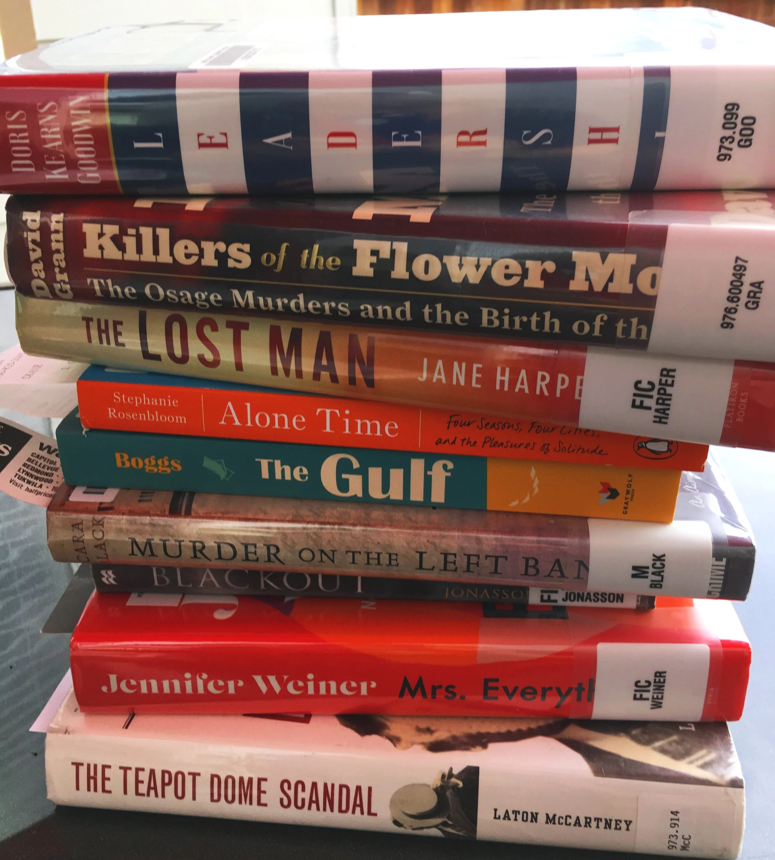 Yeah, I really am reading all of these and am at various stages of completion. So many books, so little time.