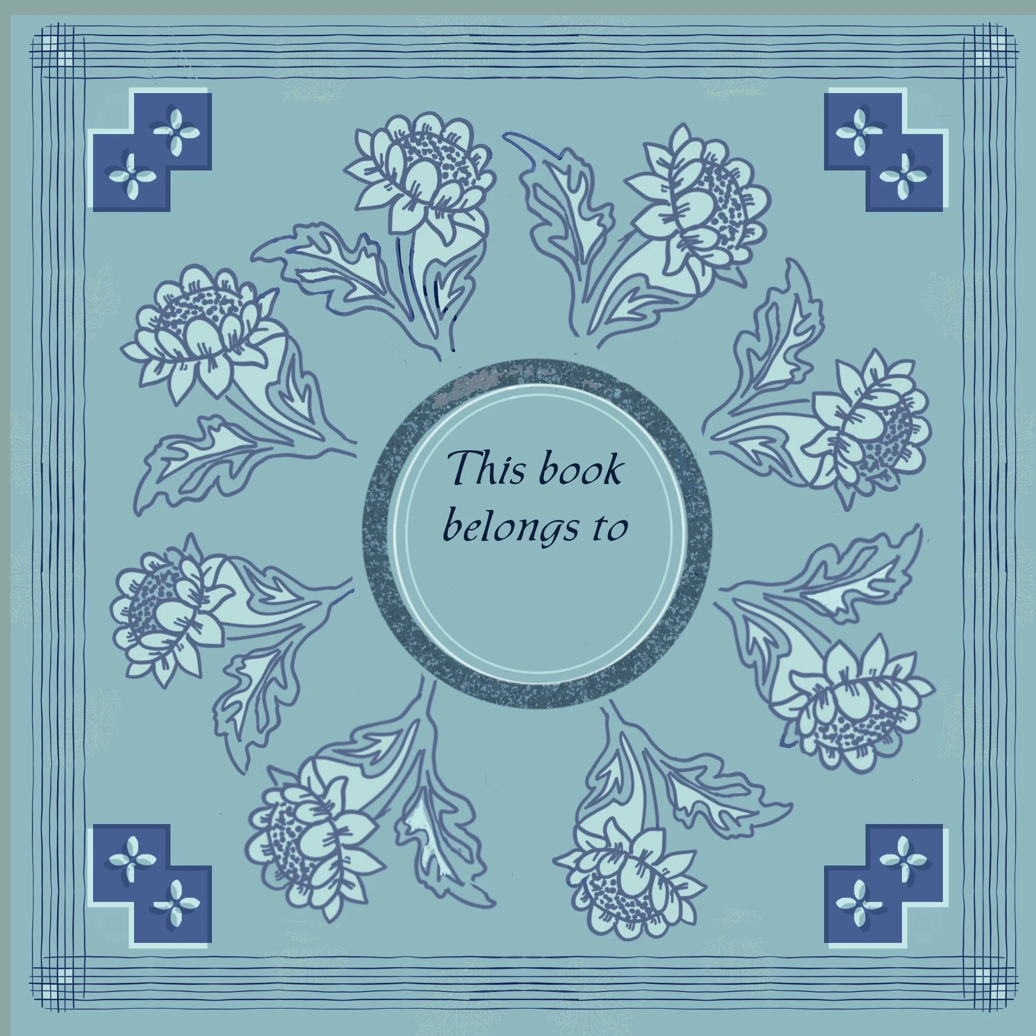 William Morris bookplates, designed by Diane Moline