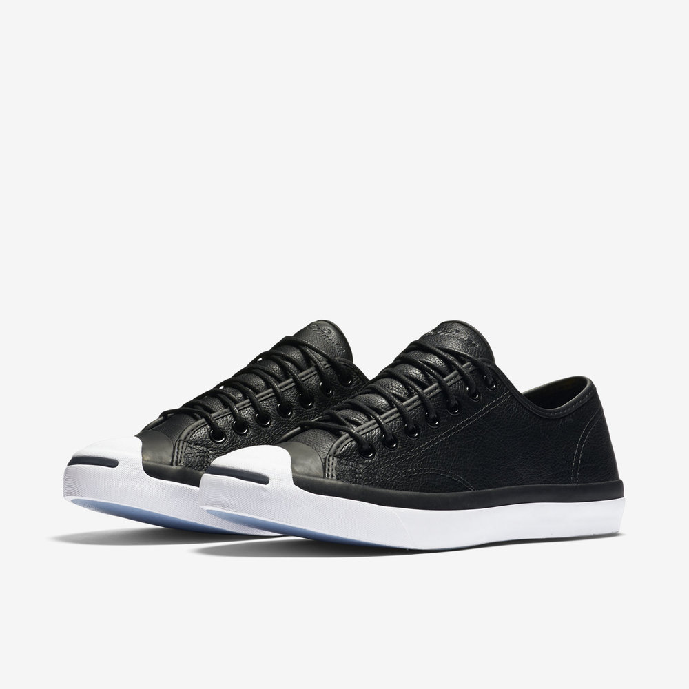 CONVERSE JACK PURCELL TUMBLED LEATHER LOW TOP 147574C-001 —