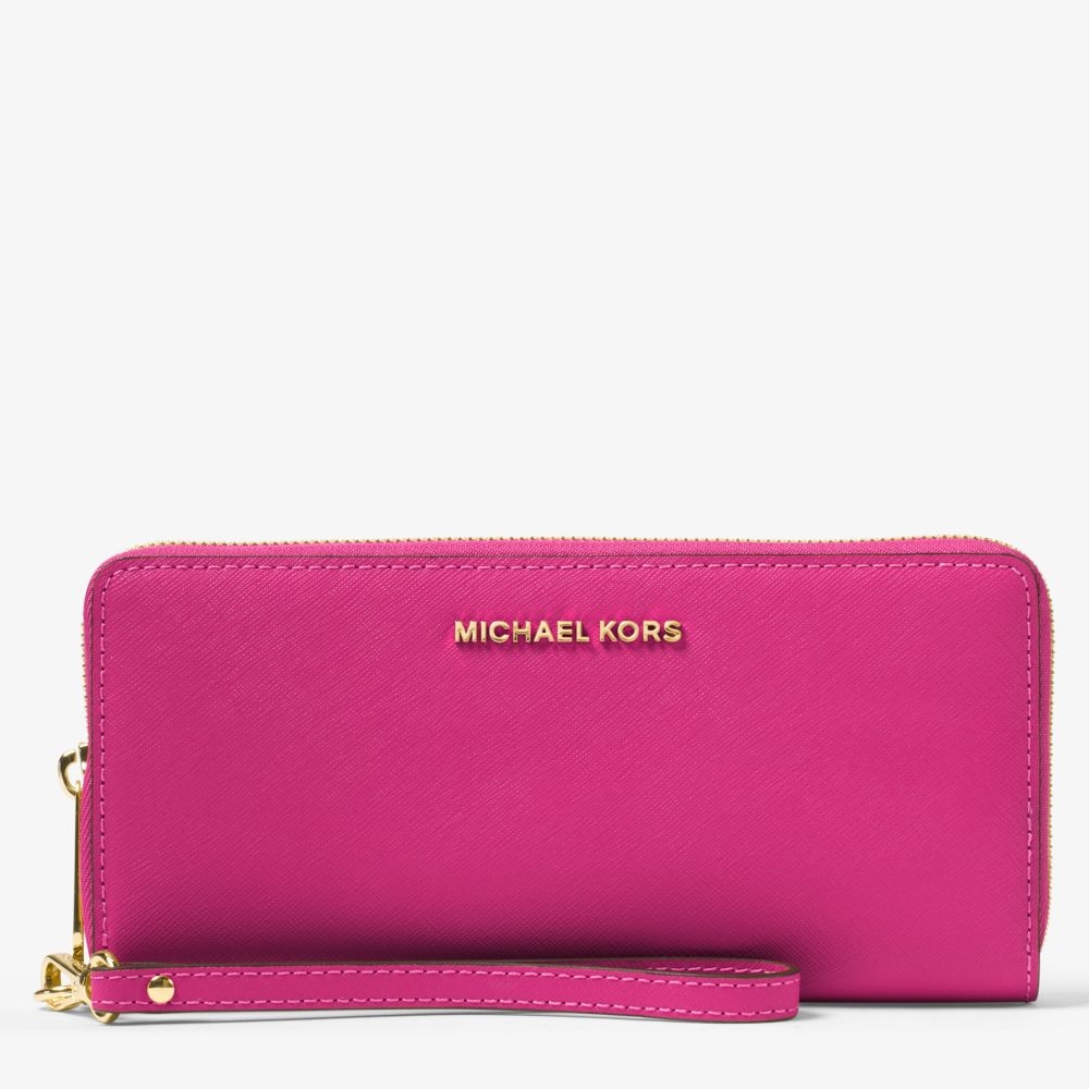 leather continental wristlet