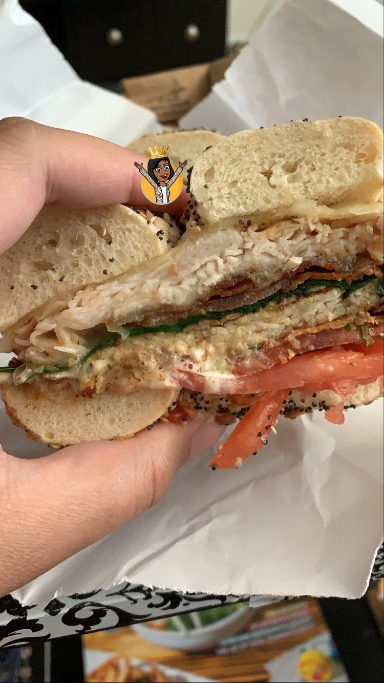 Manhattan sandwich from The Bagel Baker