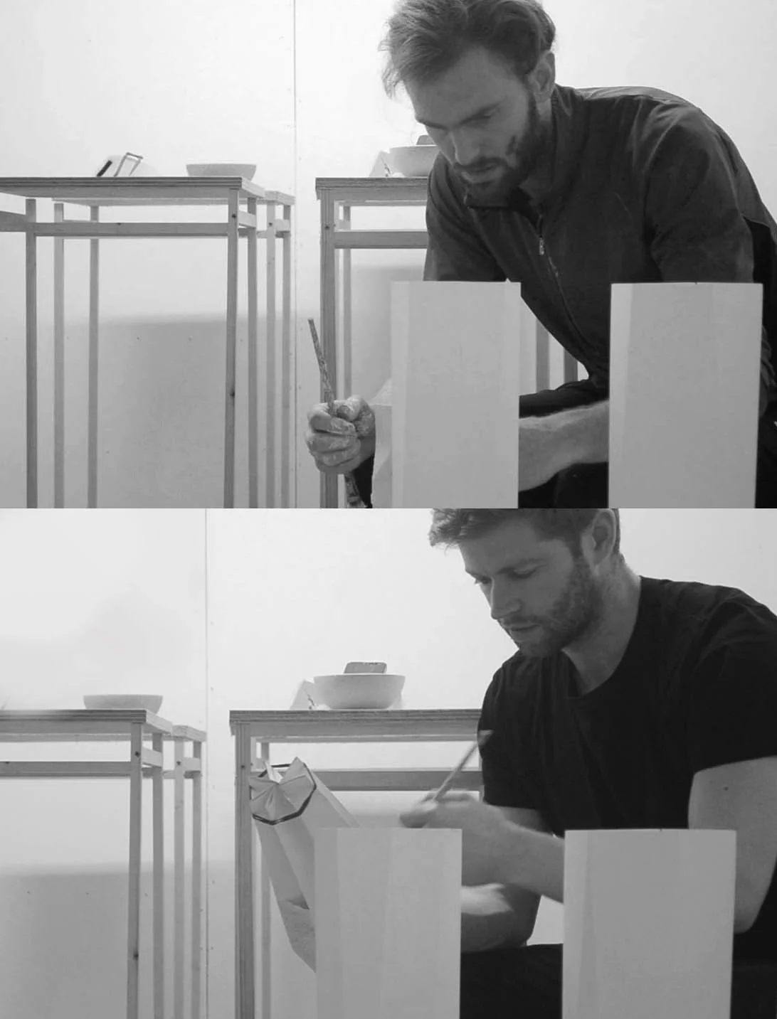 Matthew and Michael in their London studio