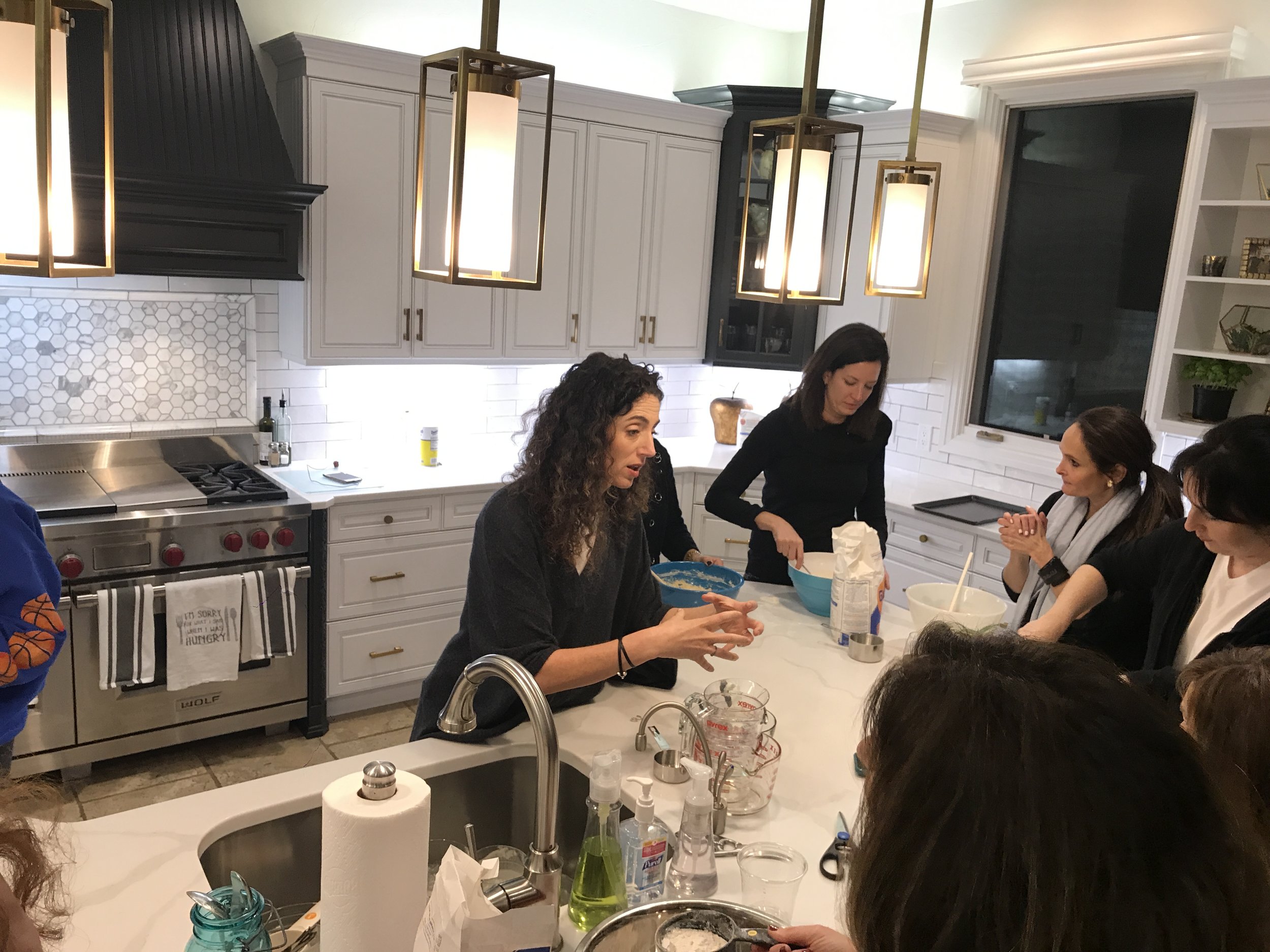 Beth Ricanati MD teaching a workshop in the kitchen