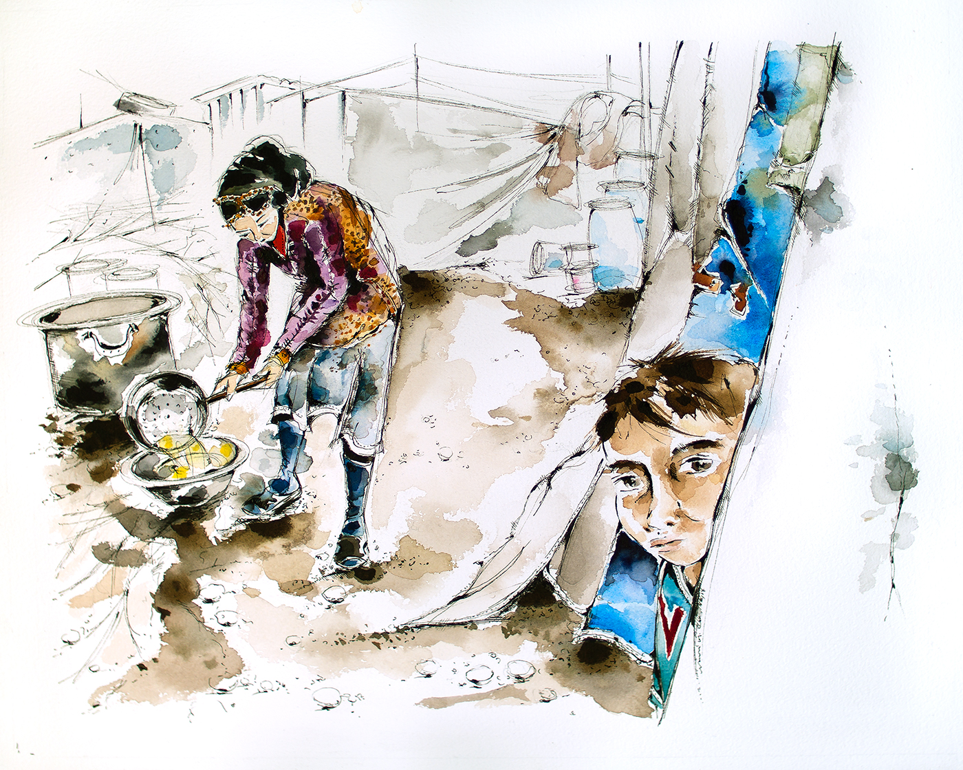 Cooking Dinner for 30 {informal tented settlement, Bekaa Valley, Lebanon}