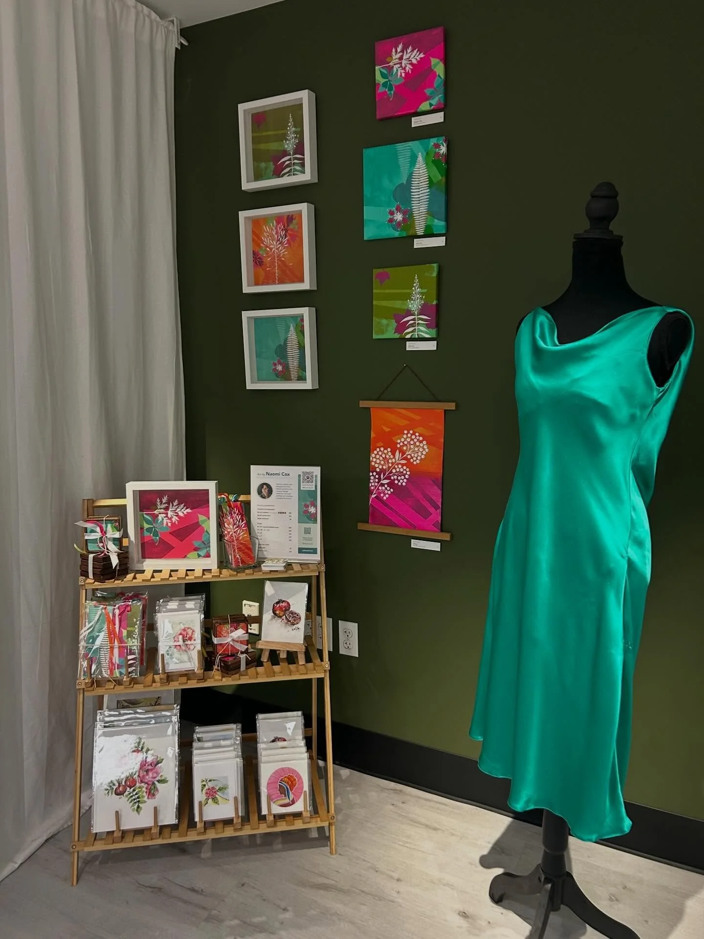 My art&rsquo;s for sale at @weartranscend in Pacific Place!

You&rsquo;ve seen these paintings, but have you seen them paired with @weartranscend? So much color and creativity in these locally designed and sewn clothes. Hand-crafted with natural fabr