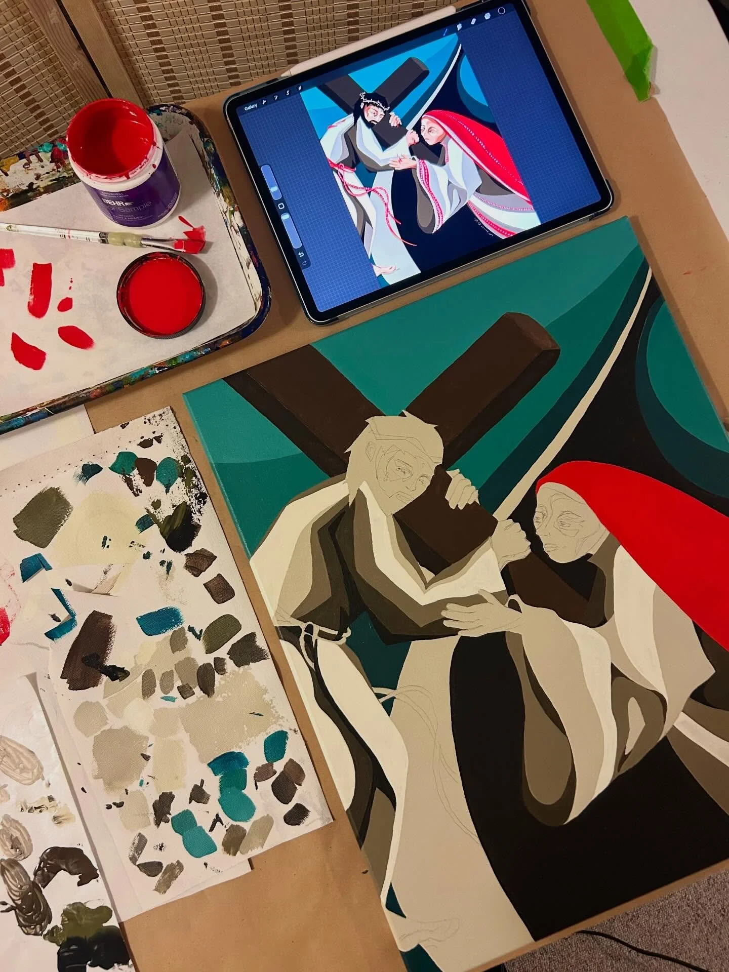 Work in progress for Holy Week project.