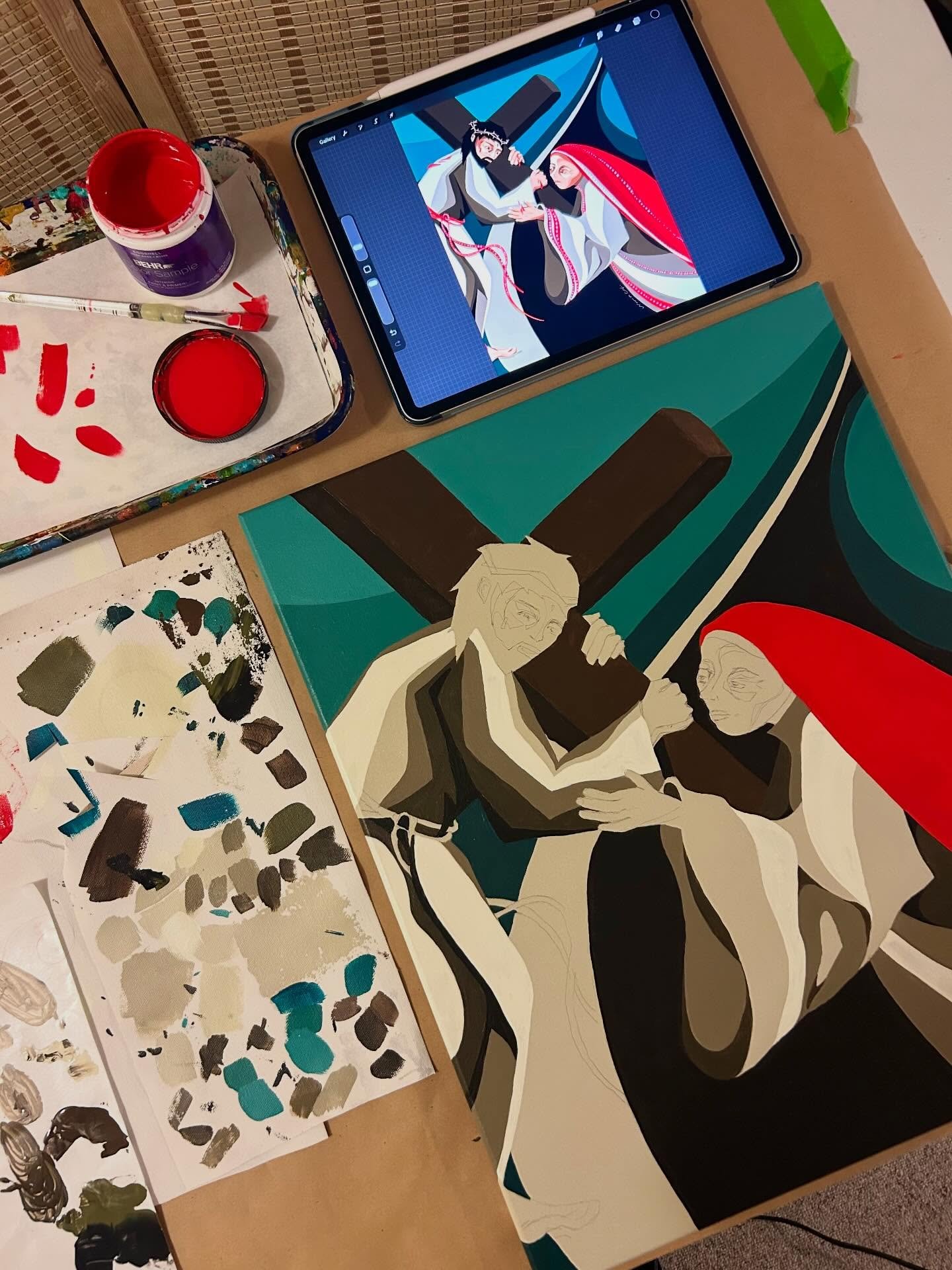 Work in progress for Holy Week project.