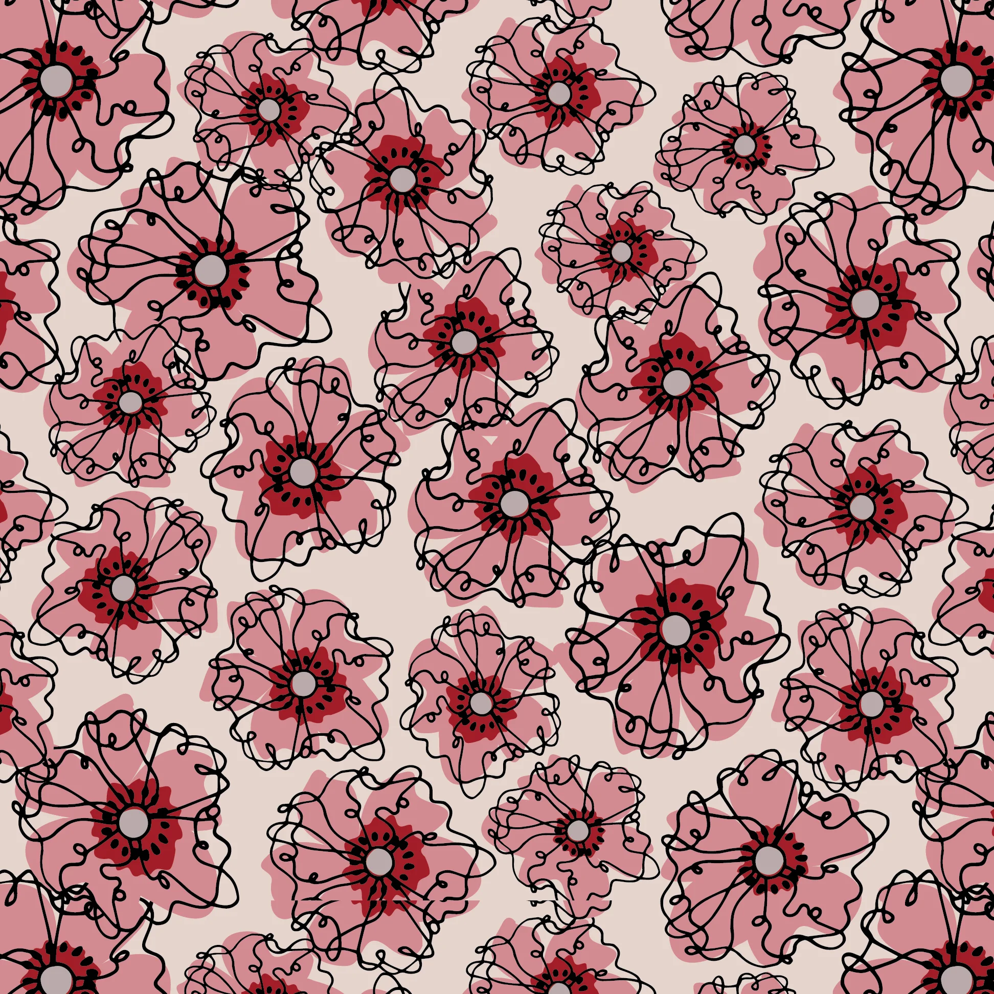 Anemones I Handsketch and Illustrator